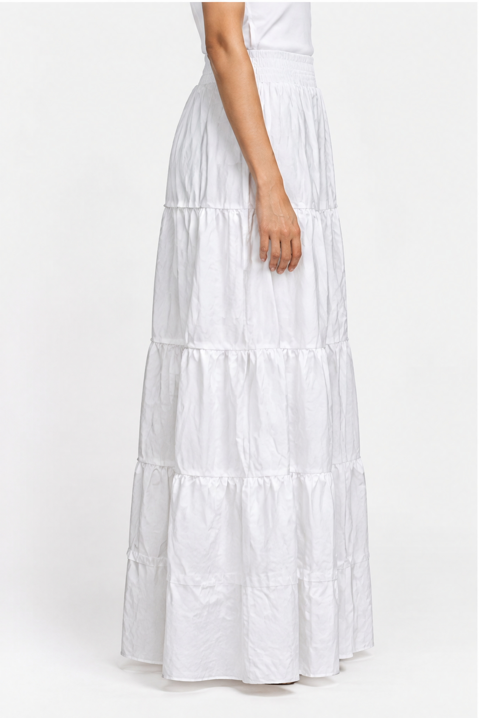 Tiered Ruffle Skirt with Elastic Waist