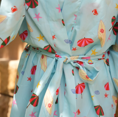 Printed Half-Sleeve Kimono
