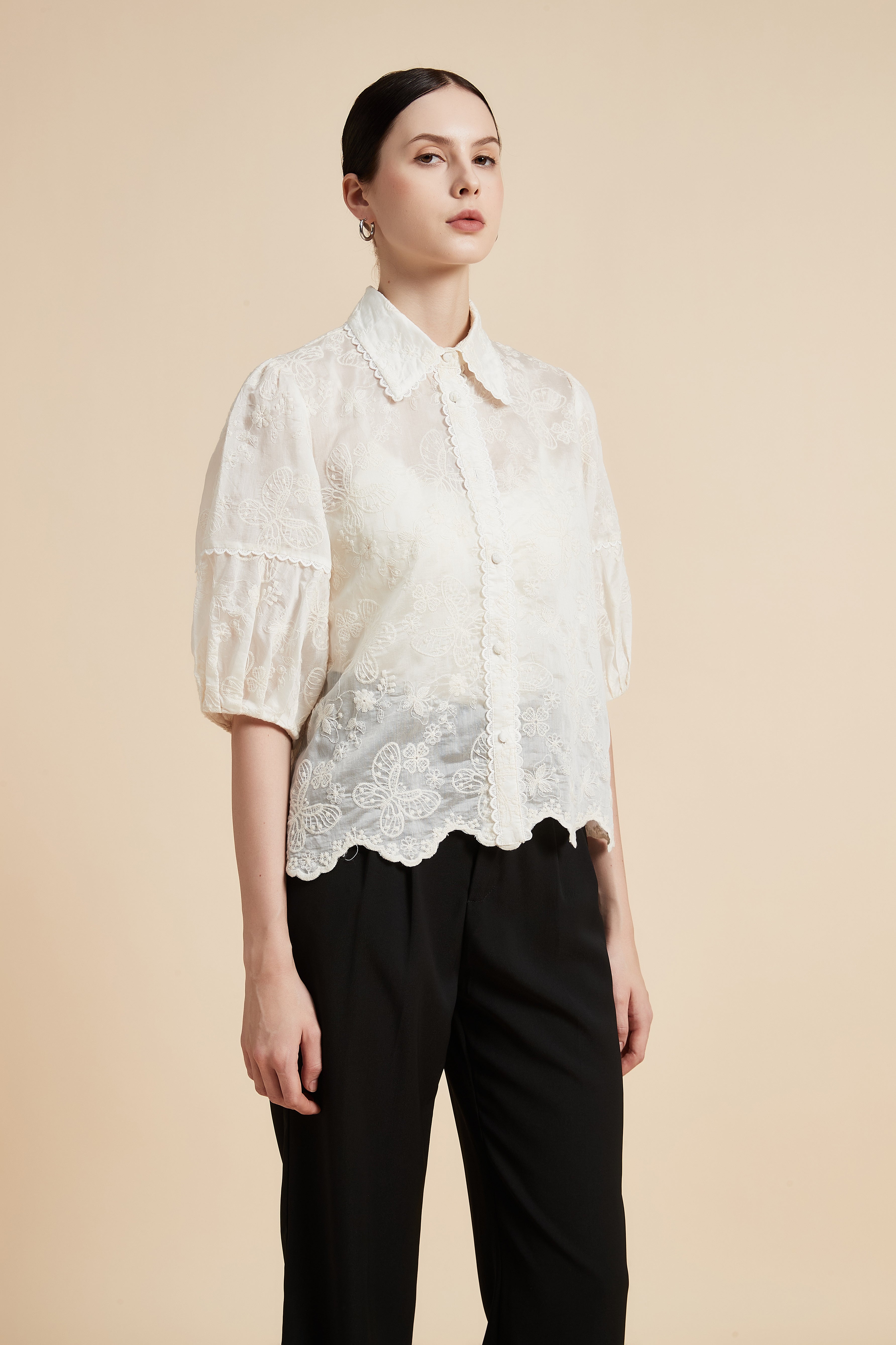 Short Sleeve Shirt Blouse