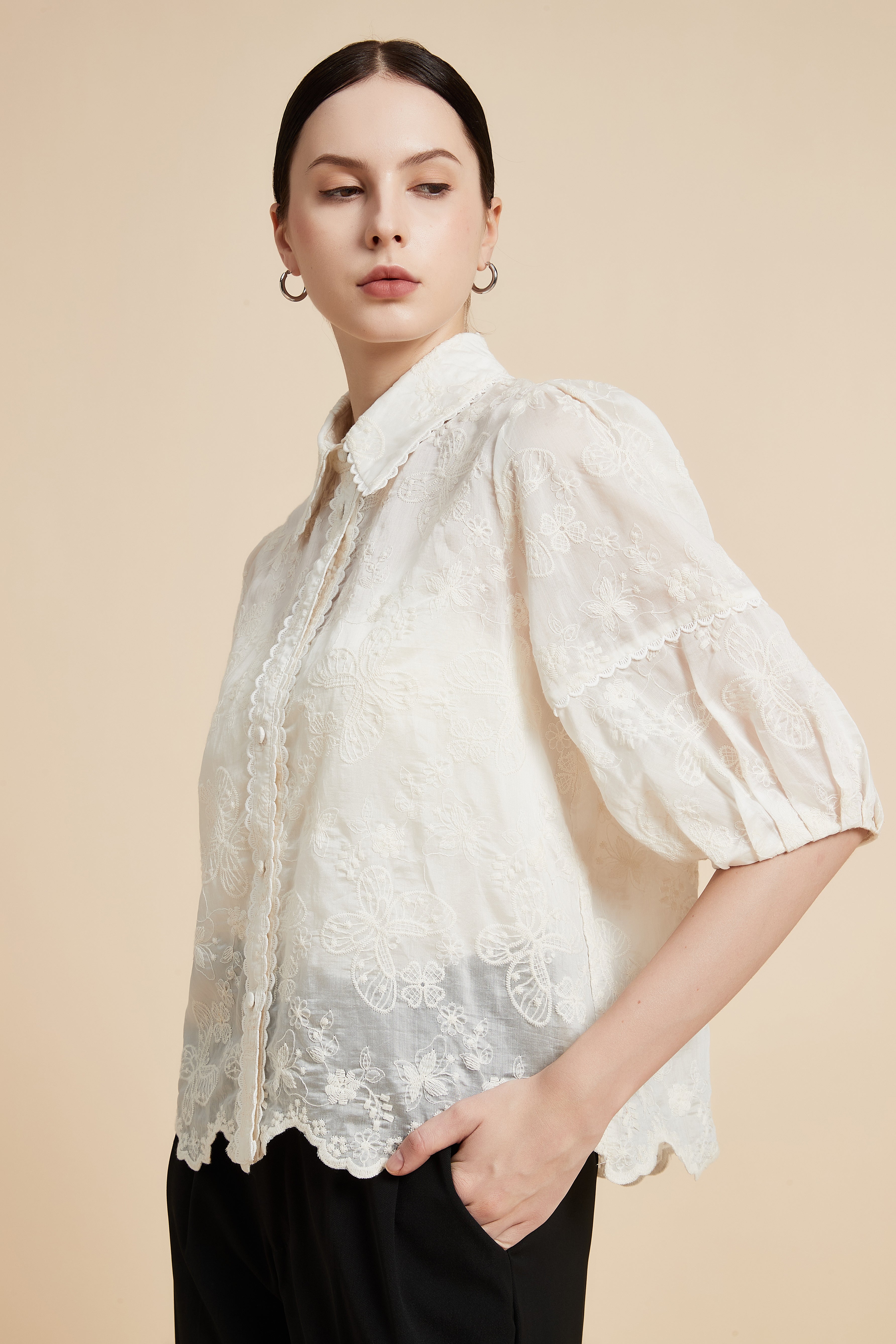 Short Sleeve Shirt Blouse
