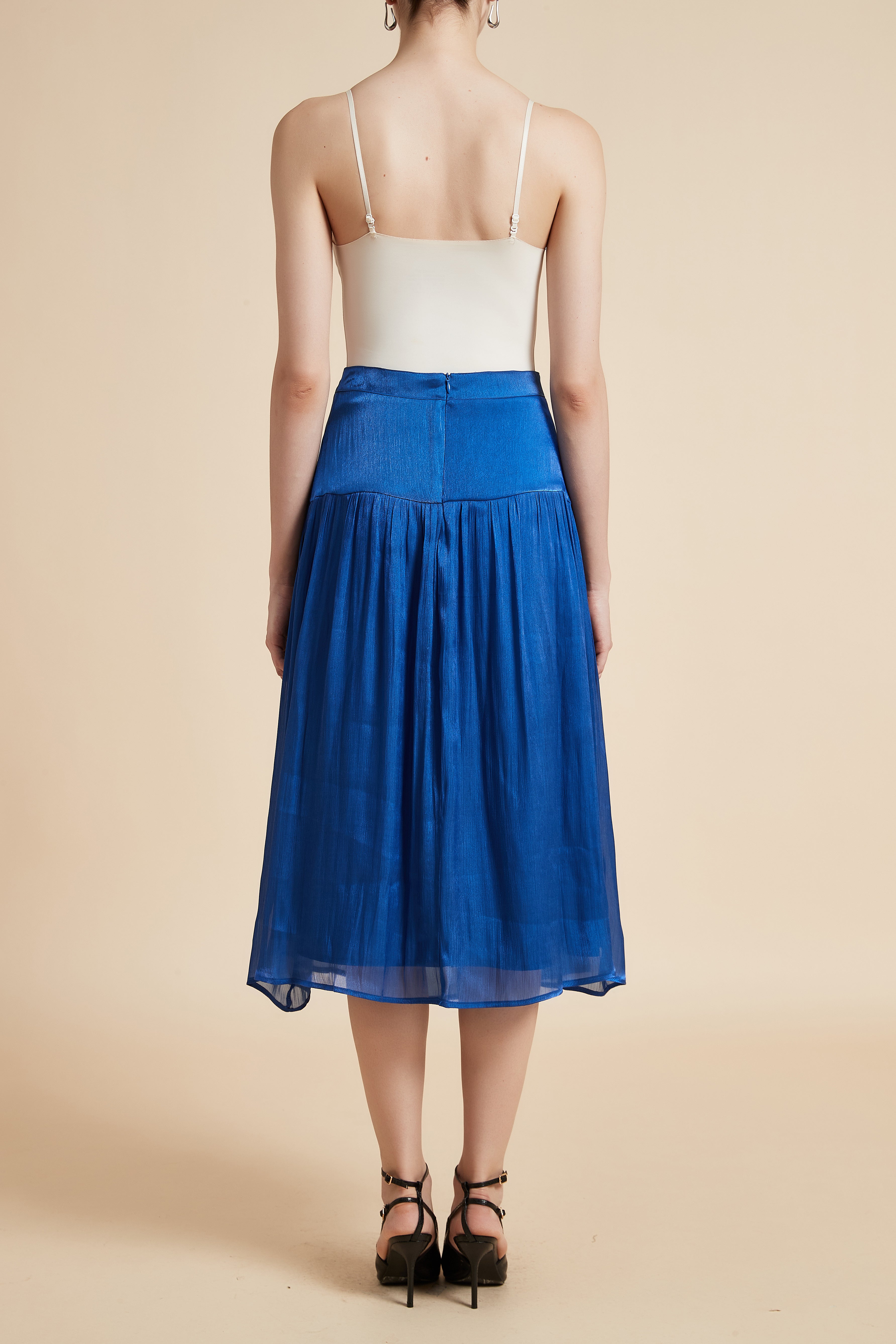 Wide Bottom Midi Skirt