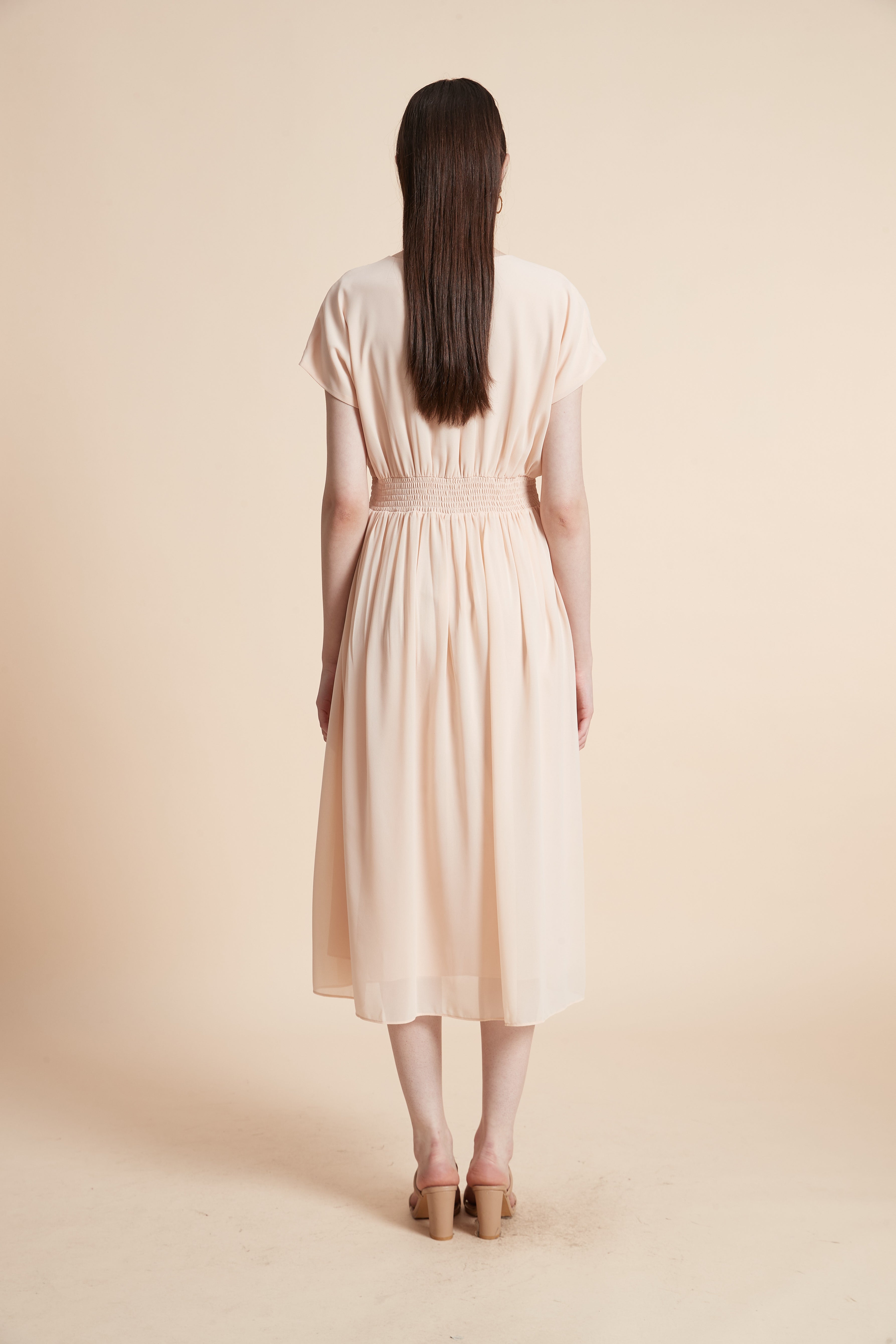 Simple Short Sleeve Midi Dress