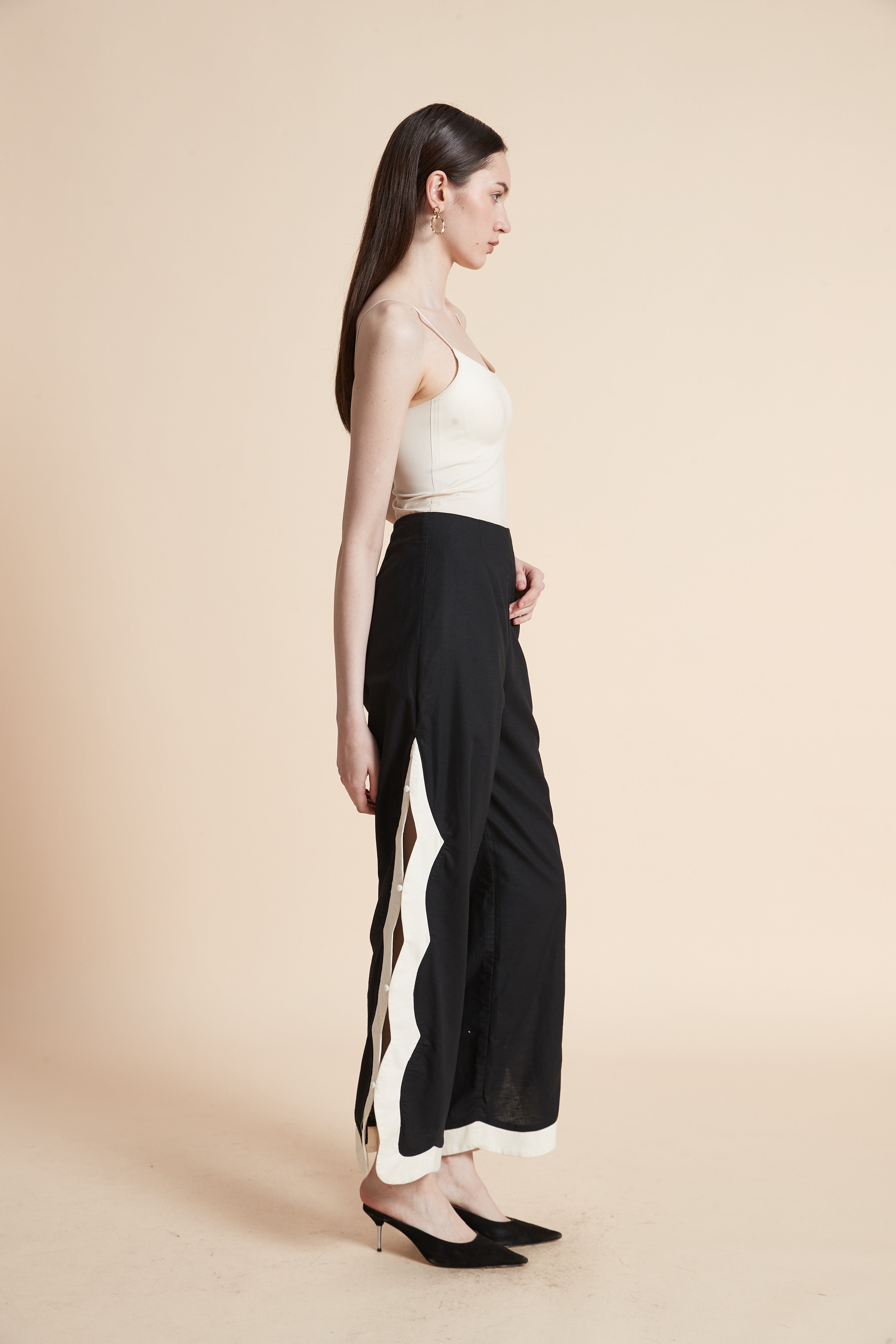 Side-Slit Long Pants