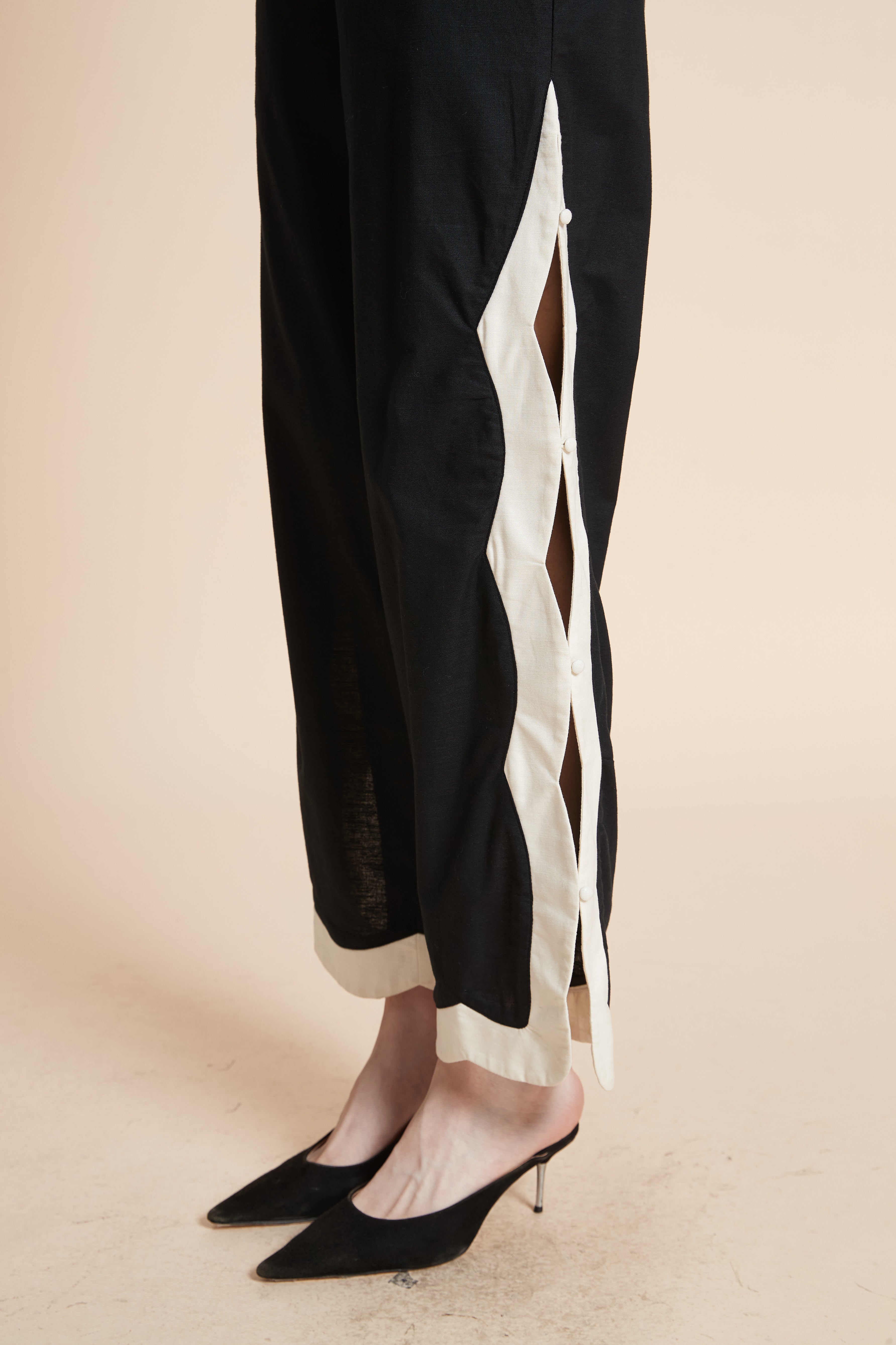Side-Slit Long Pants