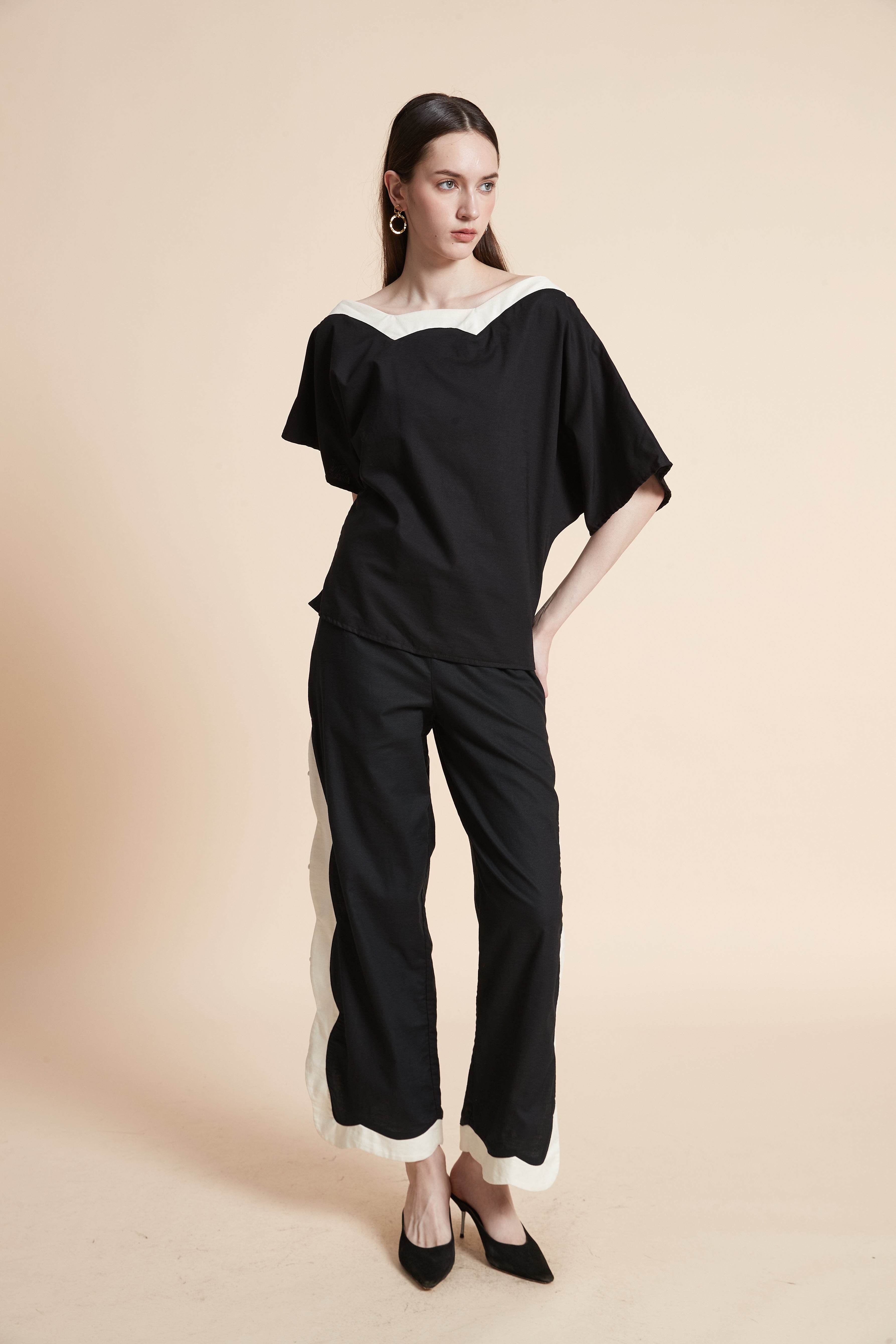 Side-Slit Long Pants