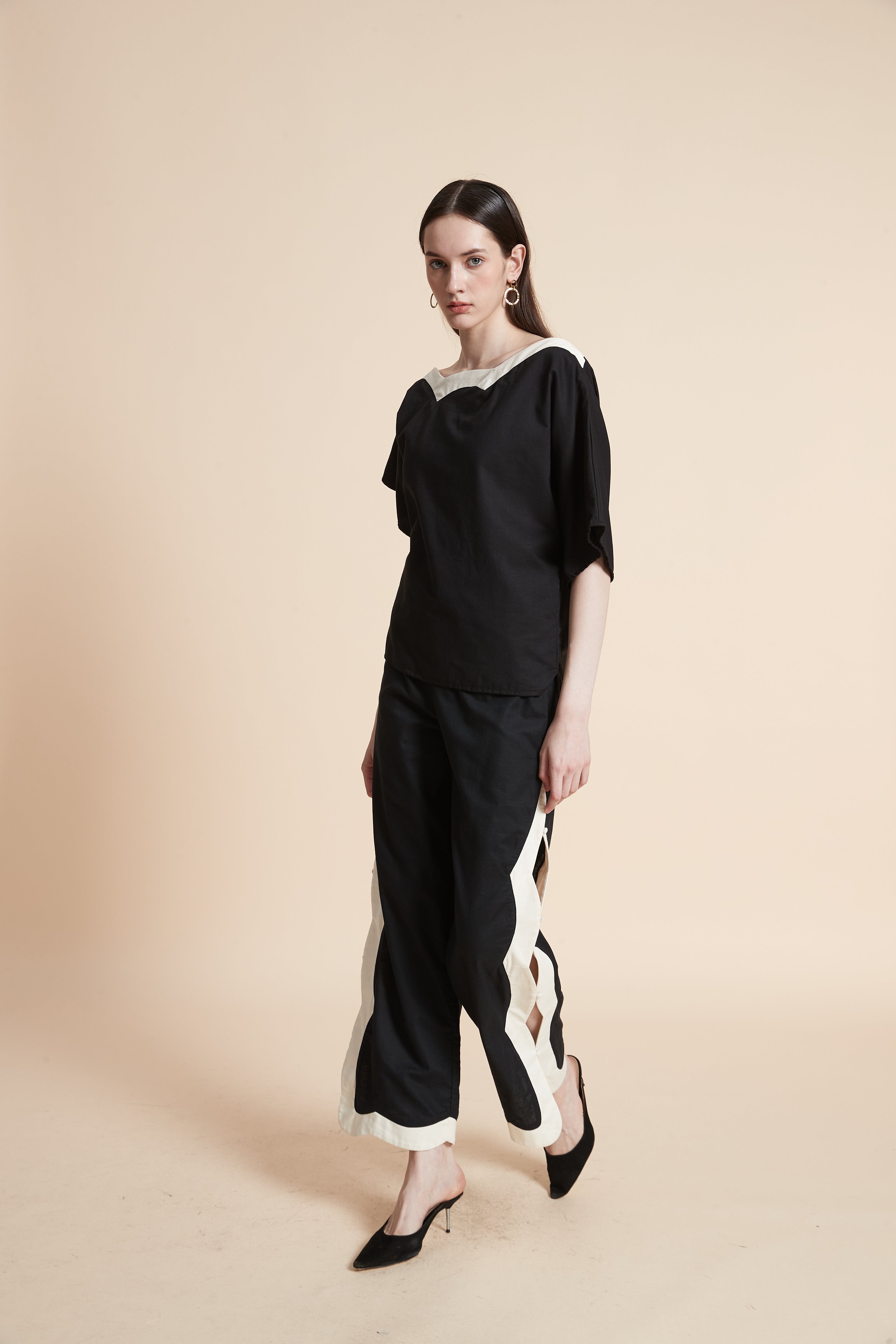 Printed Three-Quarter Sleeve Blouse