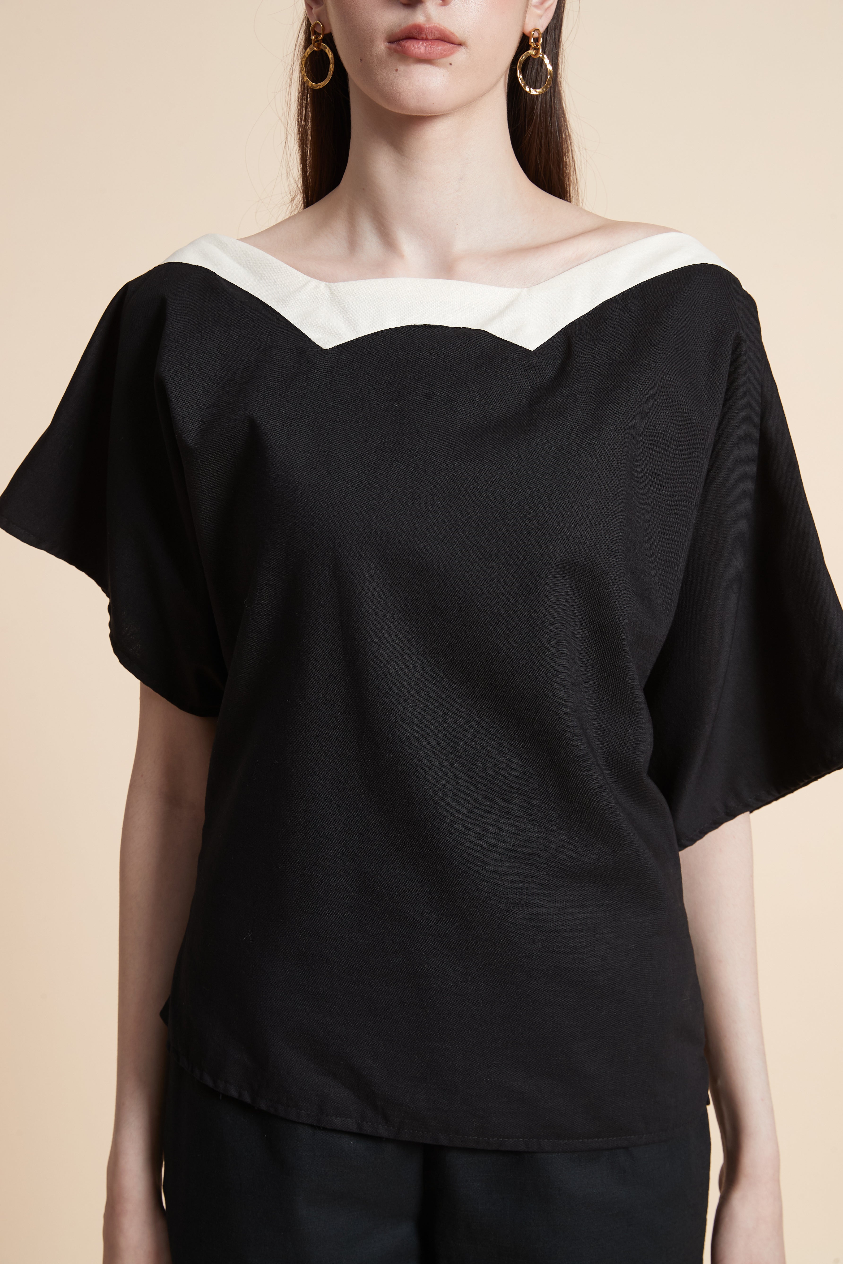 Printed Three-Quarter Sleeve Blouse