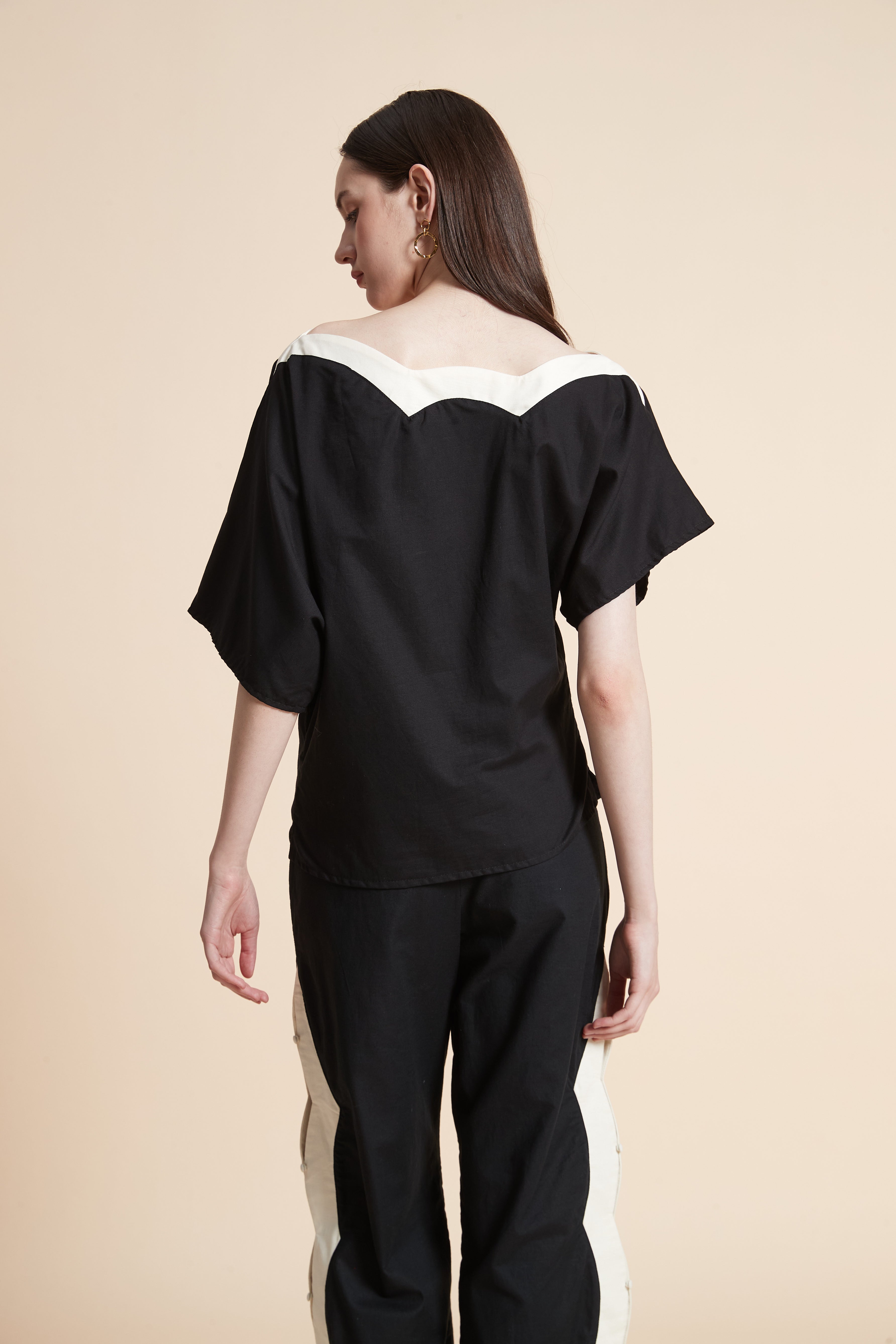 Printed Three-Quarter Sleeve Blouse