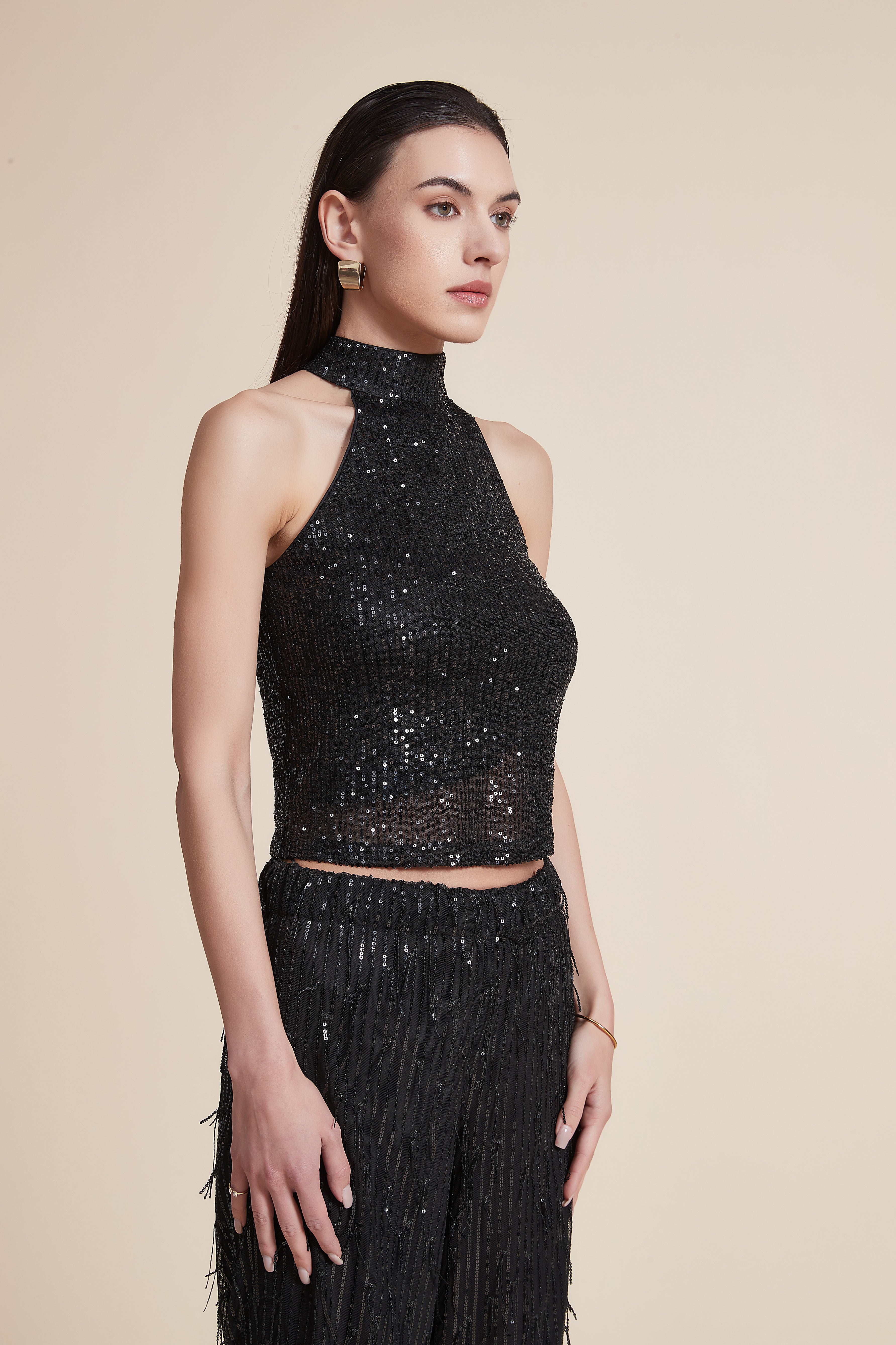Sleeveless Sequin Top