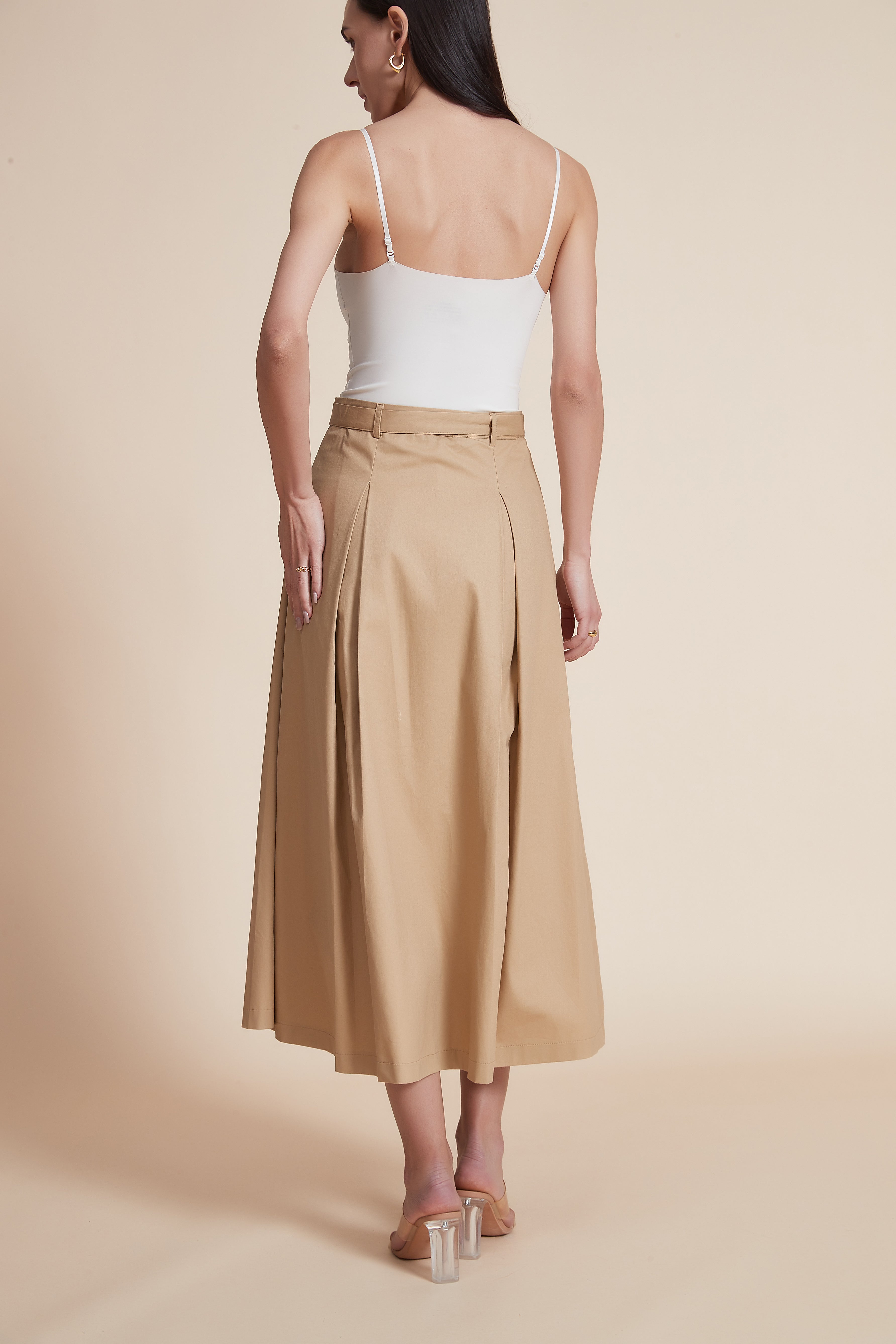 Pleated Midi Skirt