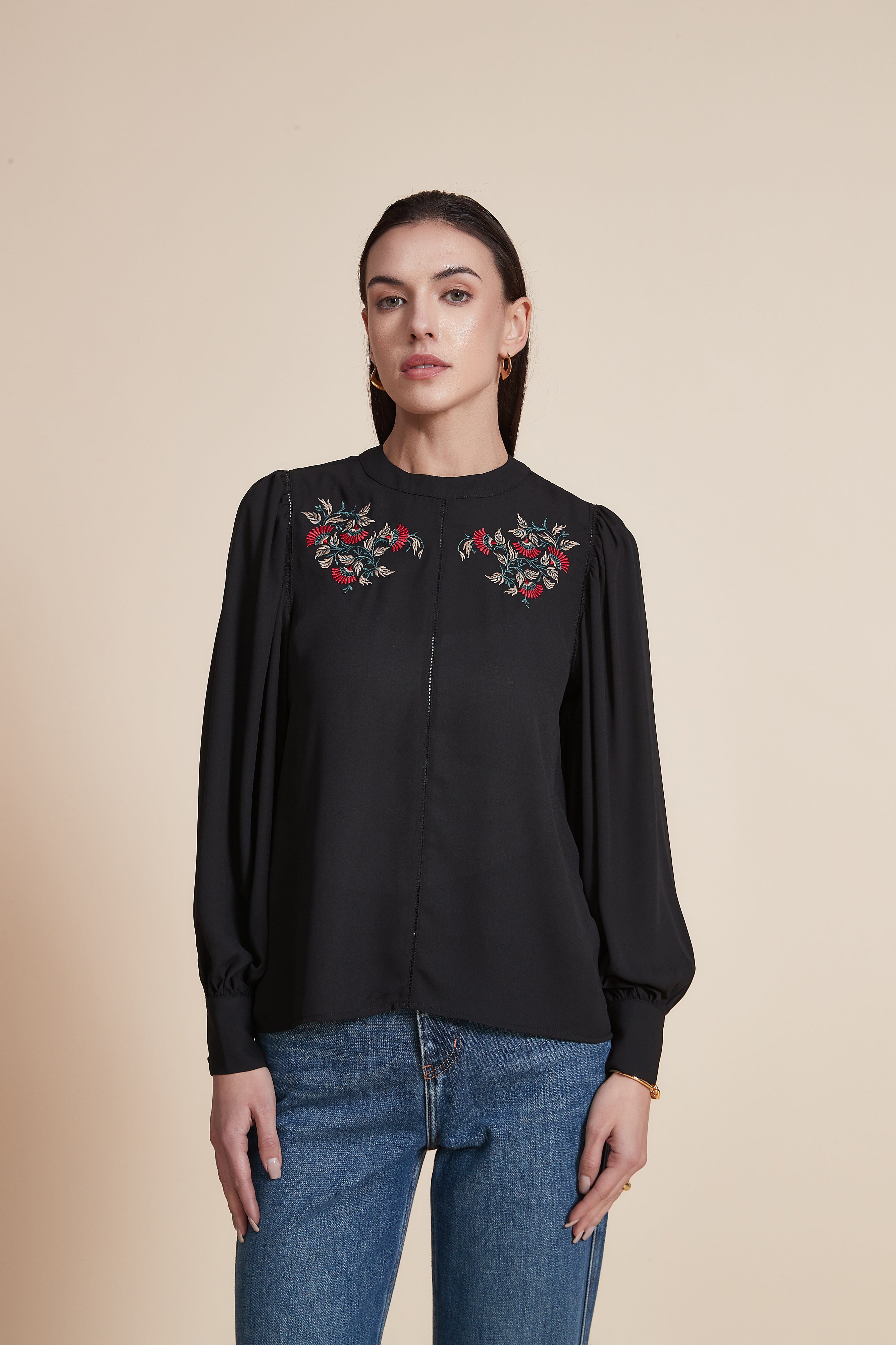 Long Sleeve Loose Crop Top