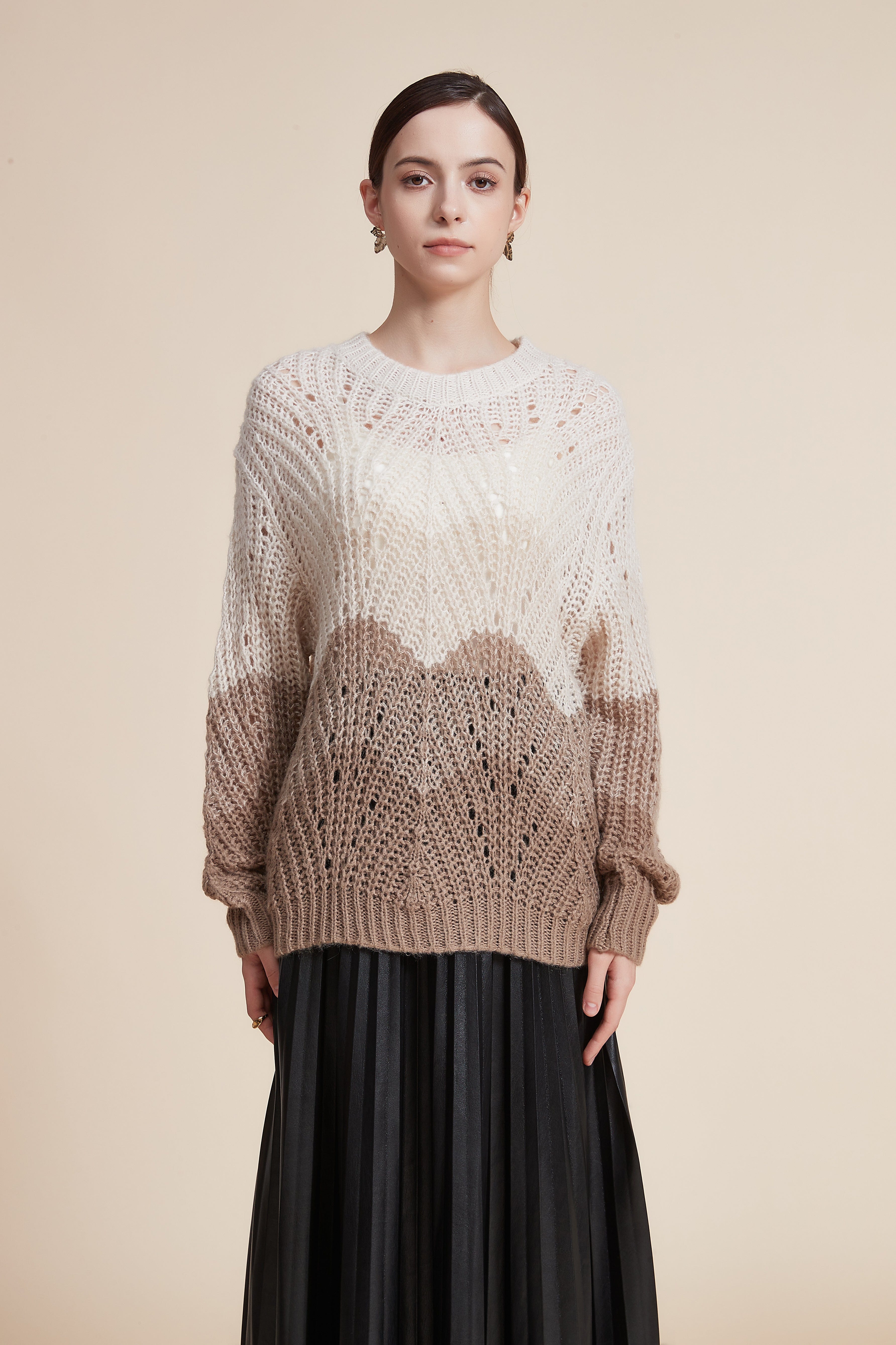 Cozy Ribbed Long Sleeve Top with Round Neck