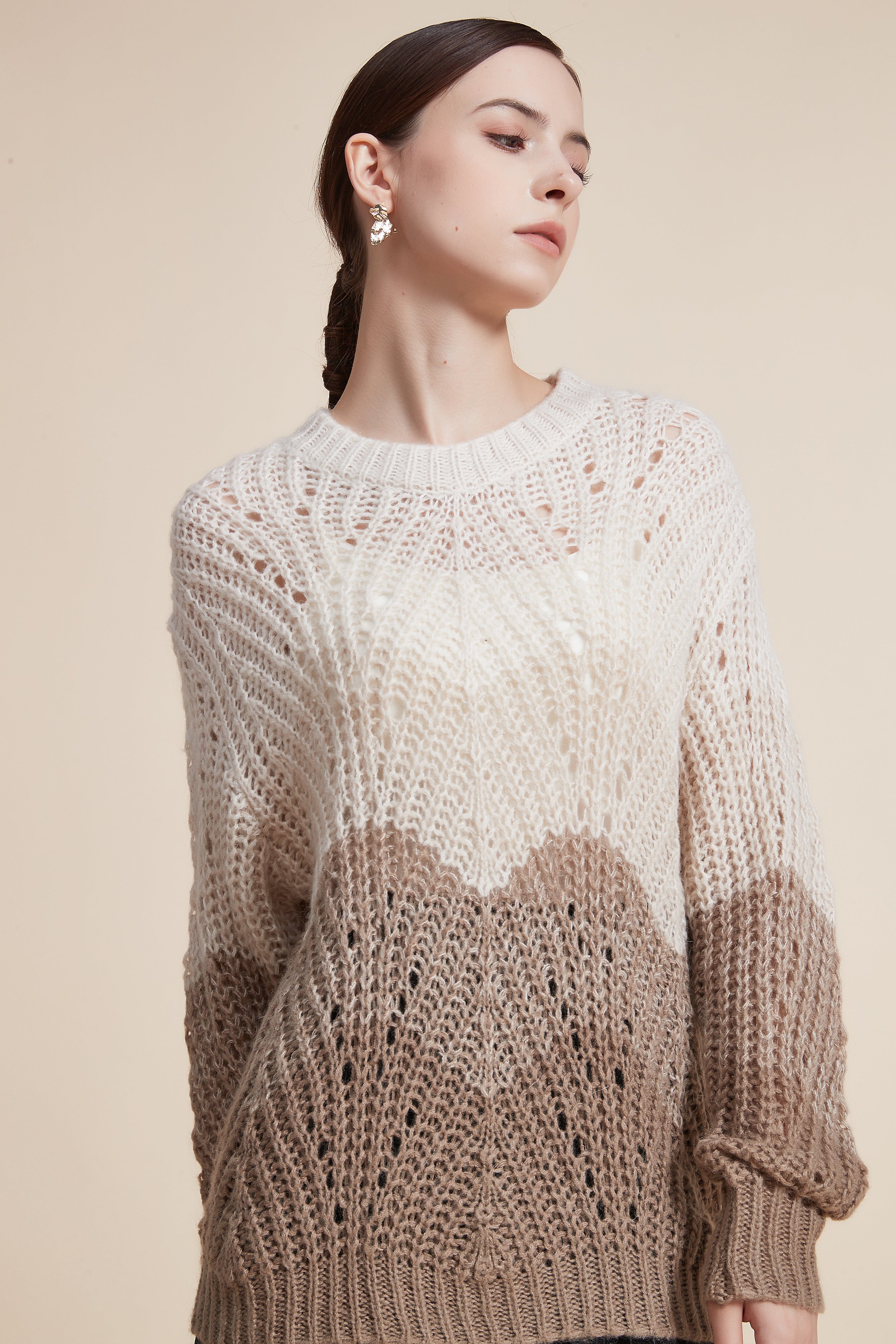 Cozy Ribbed Long Sleeve Top with Round Neck