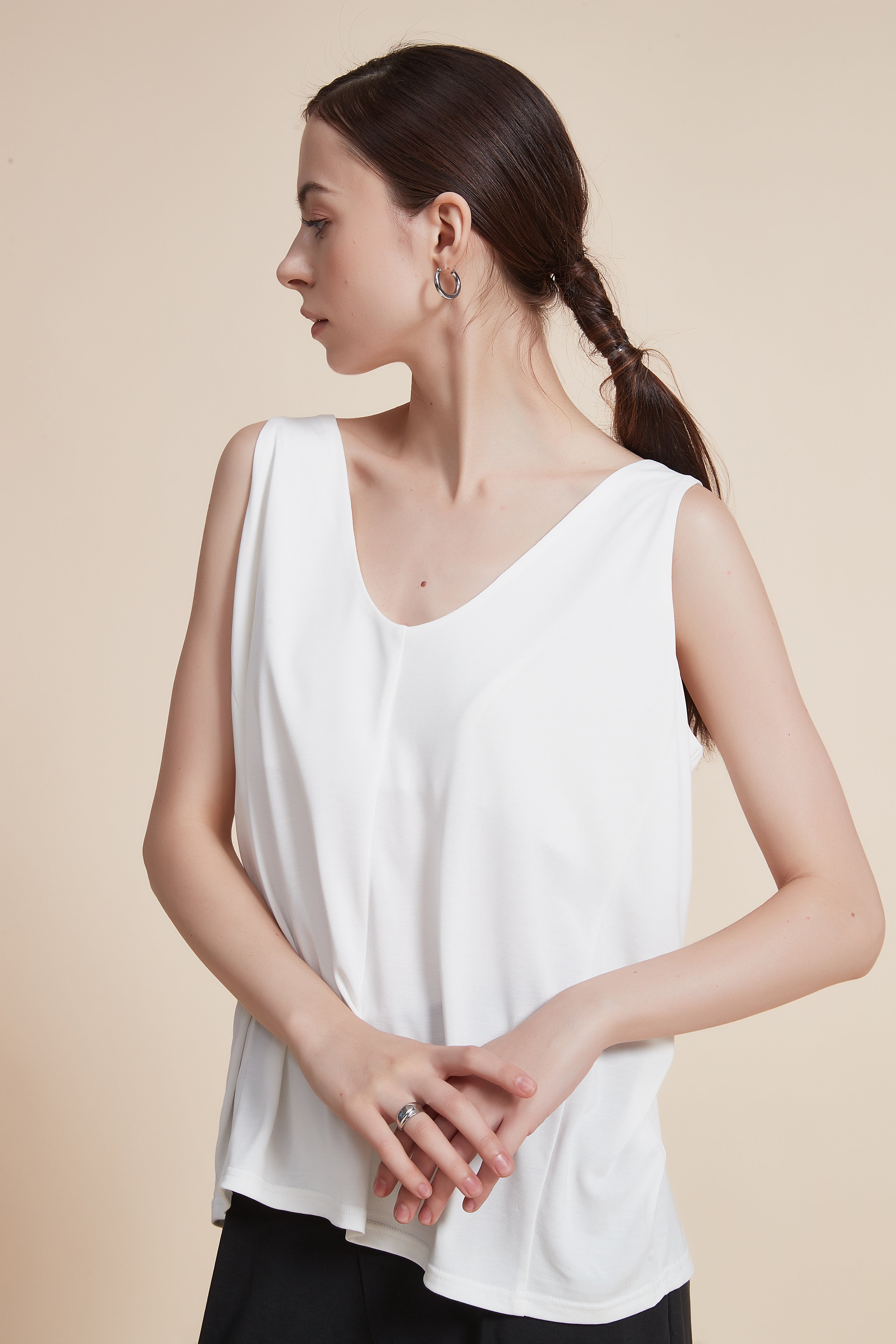 Plain Solid T-Shirt with Round Neck