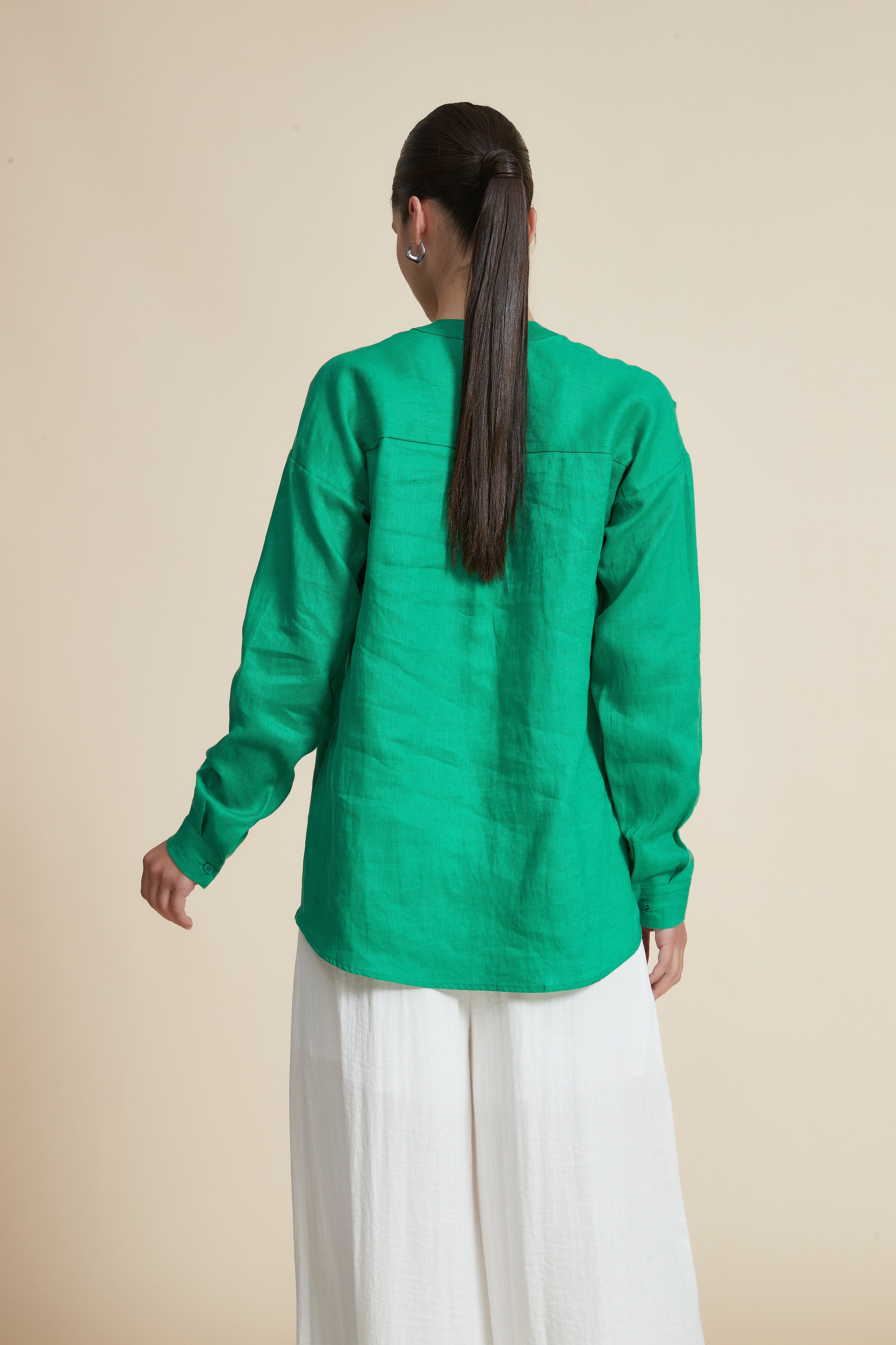 Long Sleeve V-Neck Blouse
