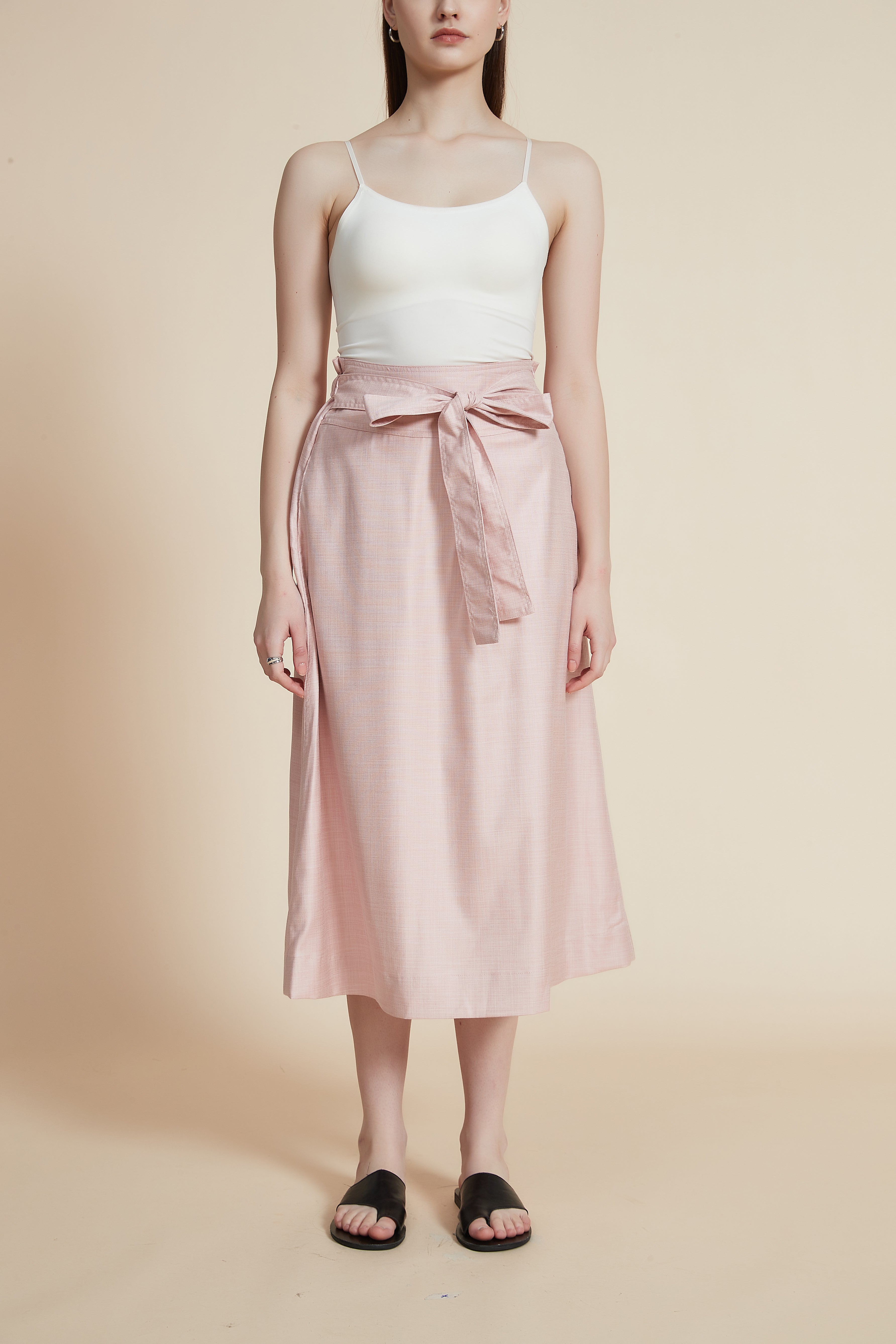High-Waisted Midi Skirt