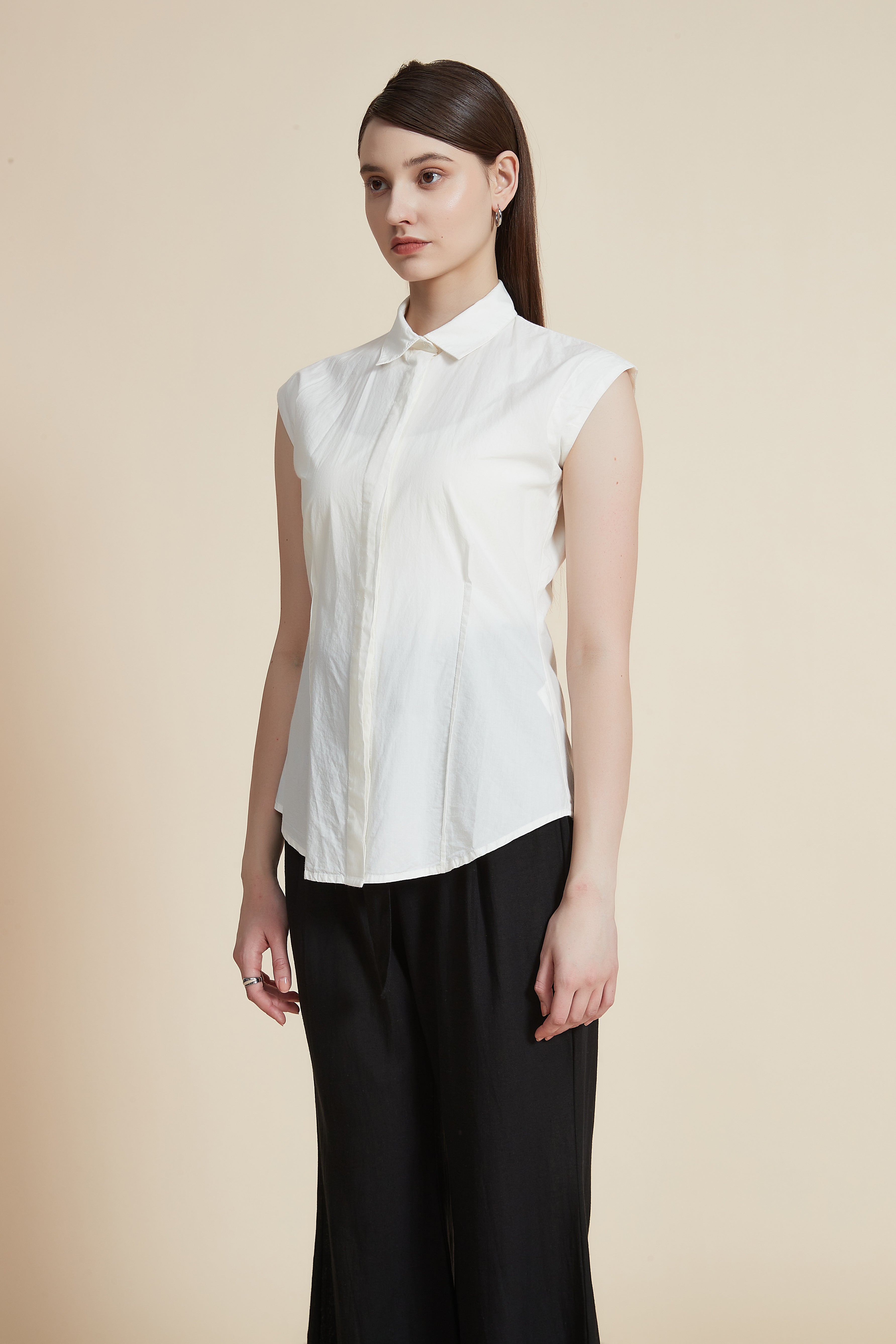Cut Collar Blouse