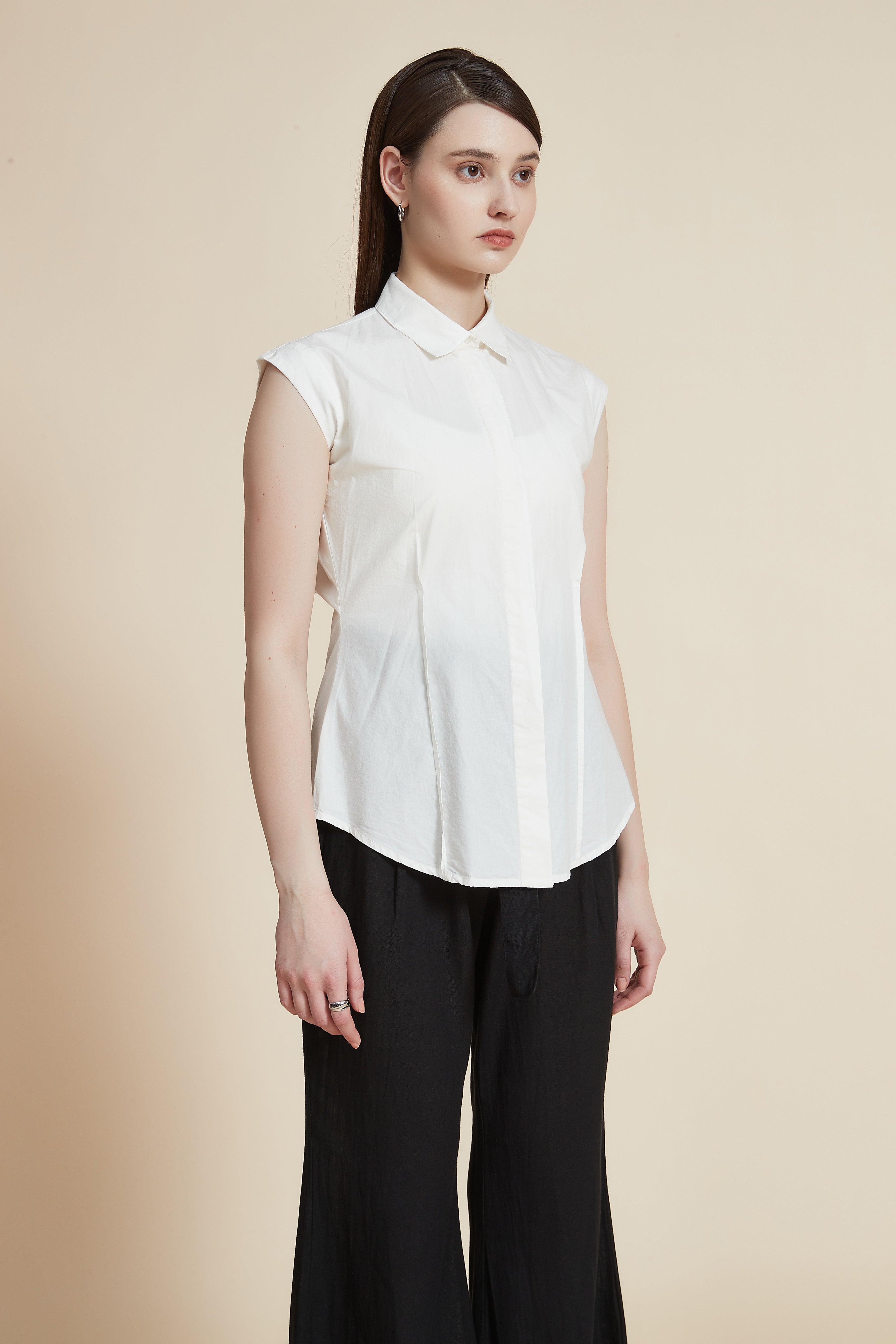 Cut Collar Blouse