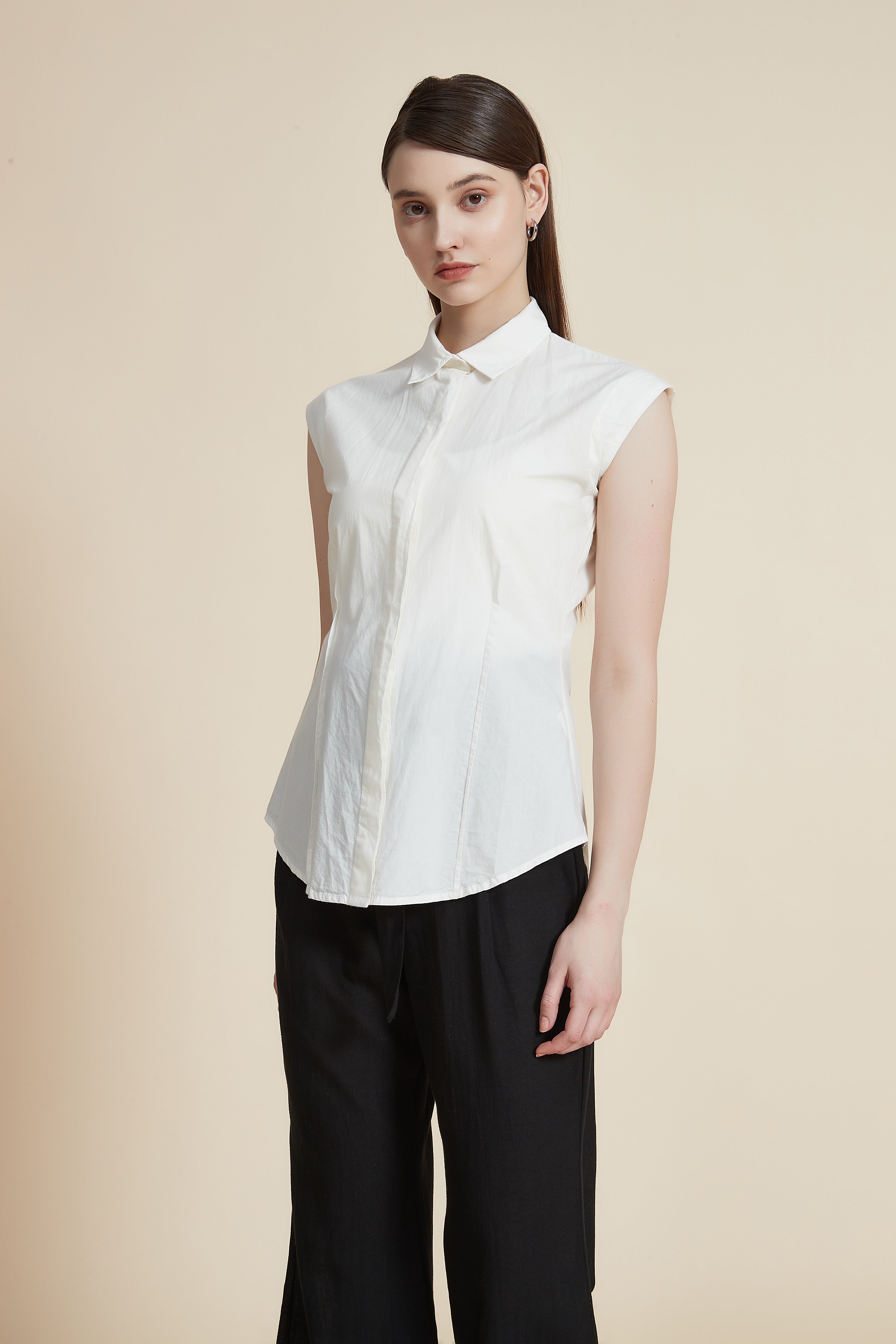 Cut Collar Blouse