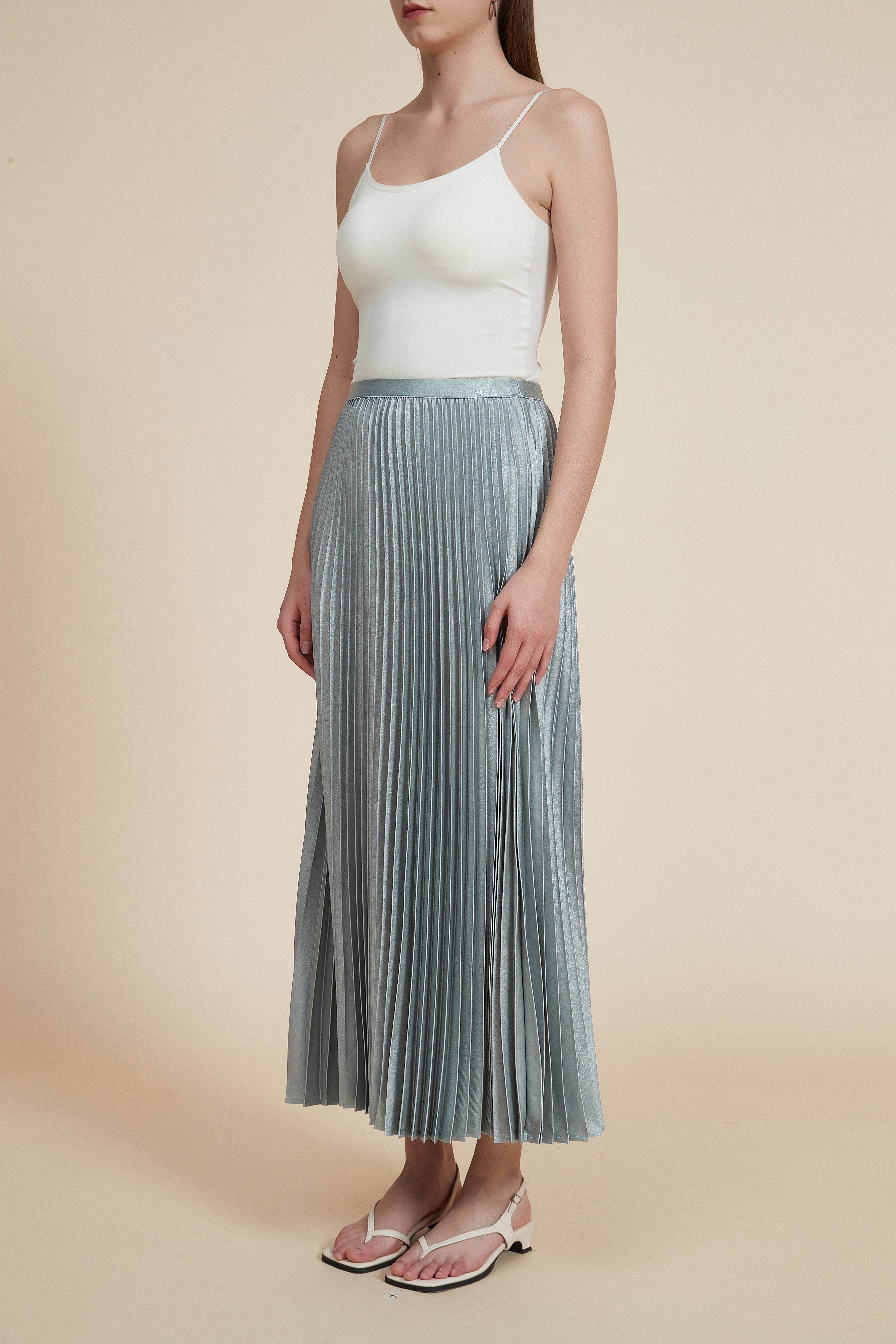 Plain Solid Maxi Skirt