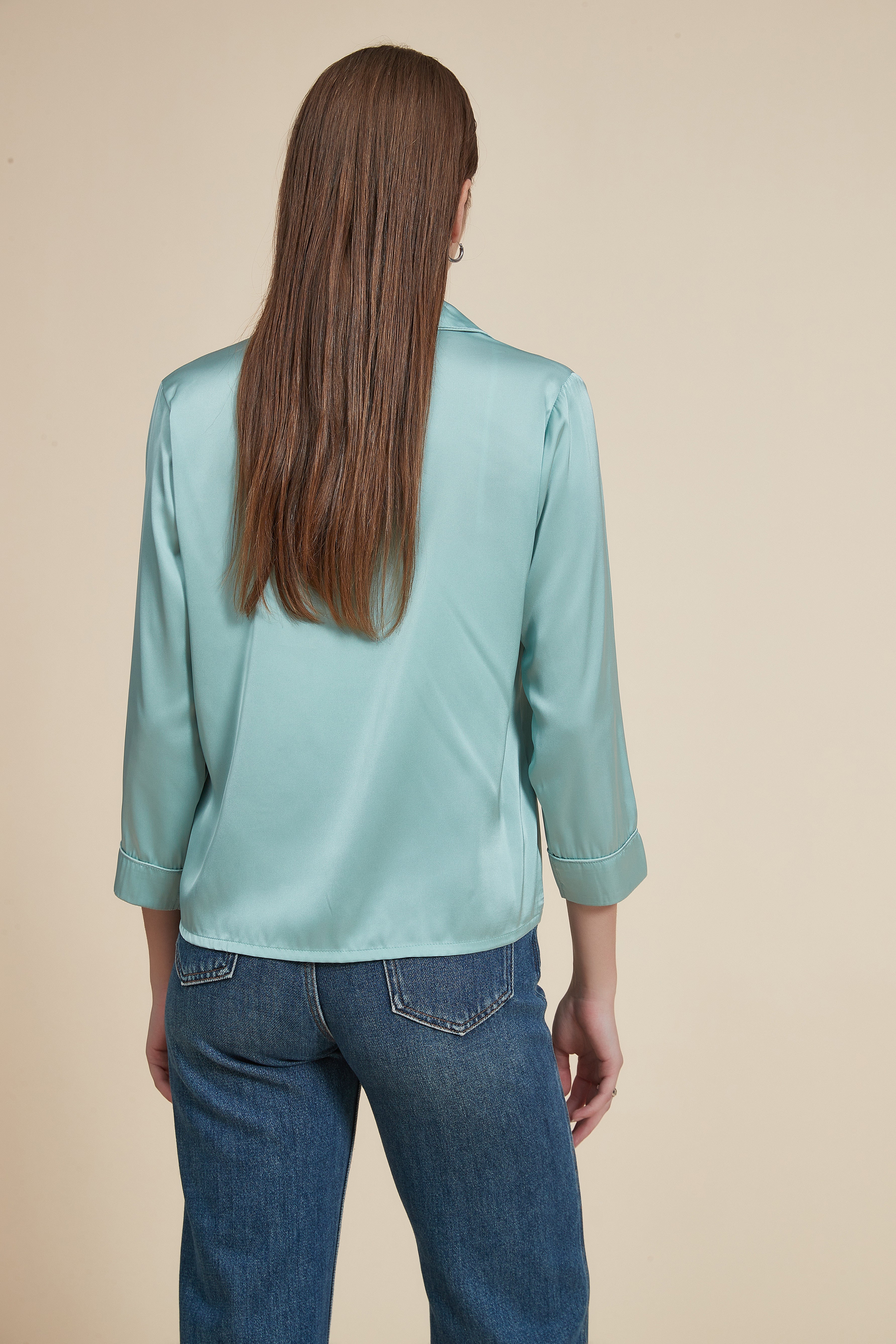 Plain 3/4 Sleeve Pajamas