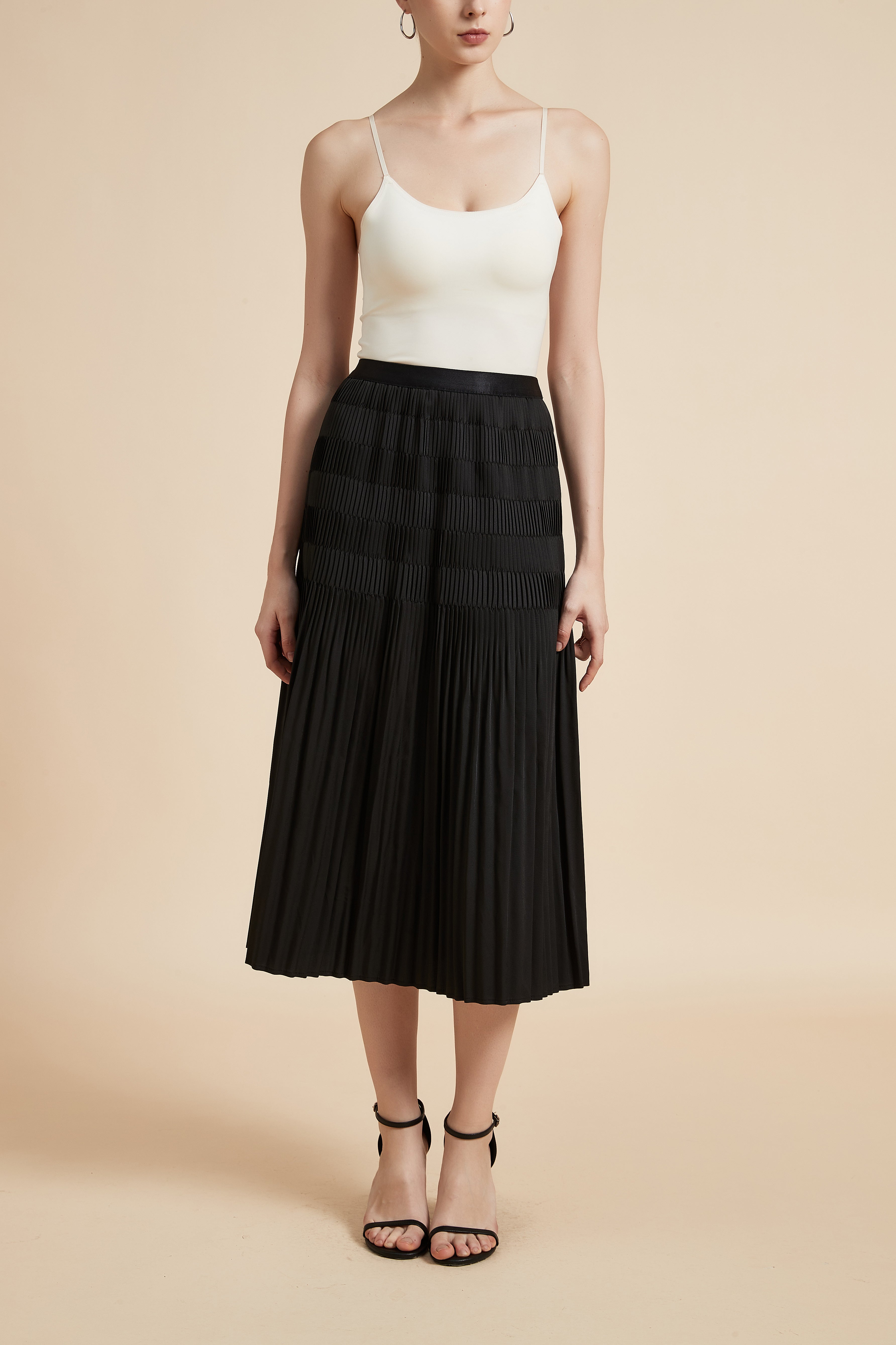 Pleated Midi Skirt