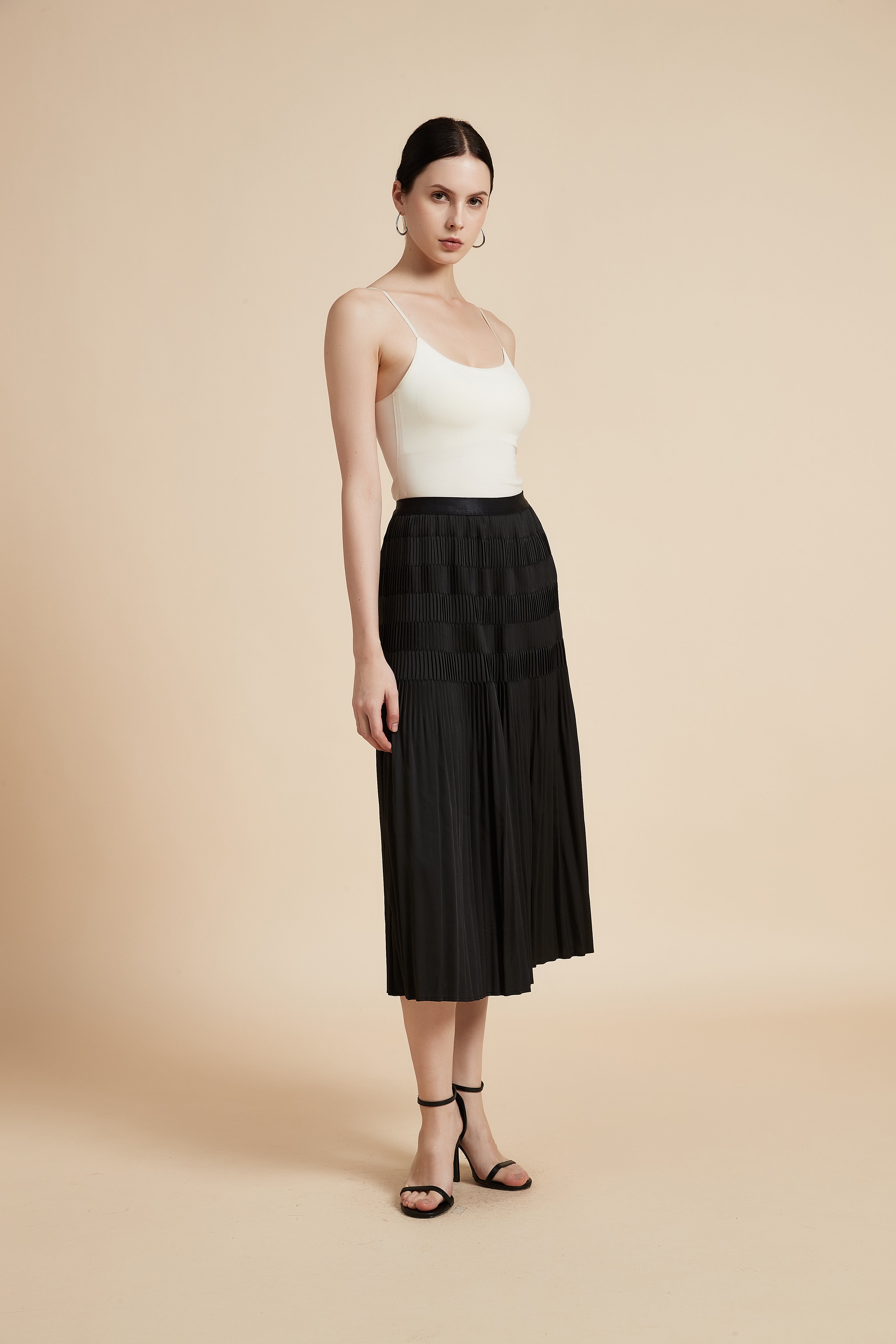 Pleated Midi Skirt