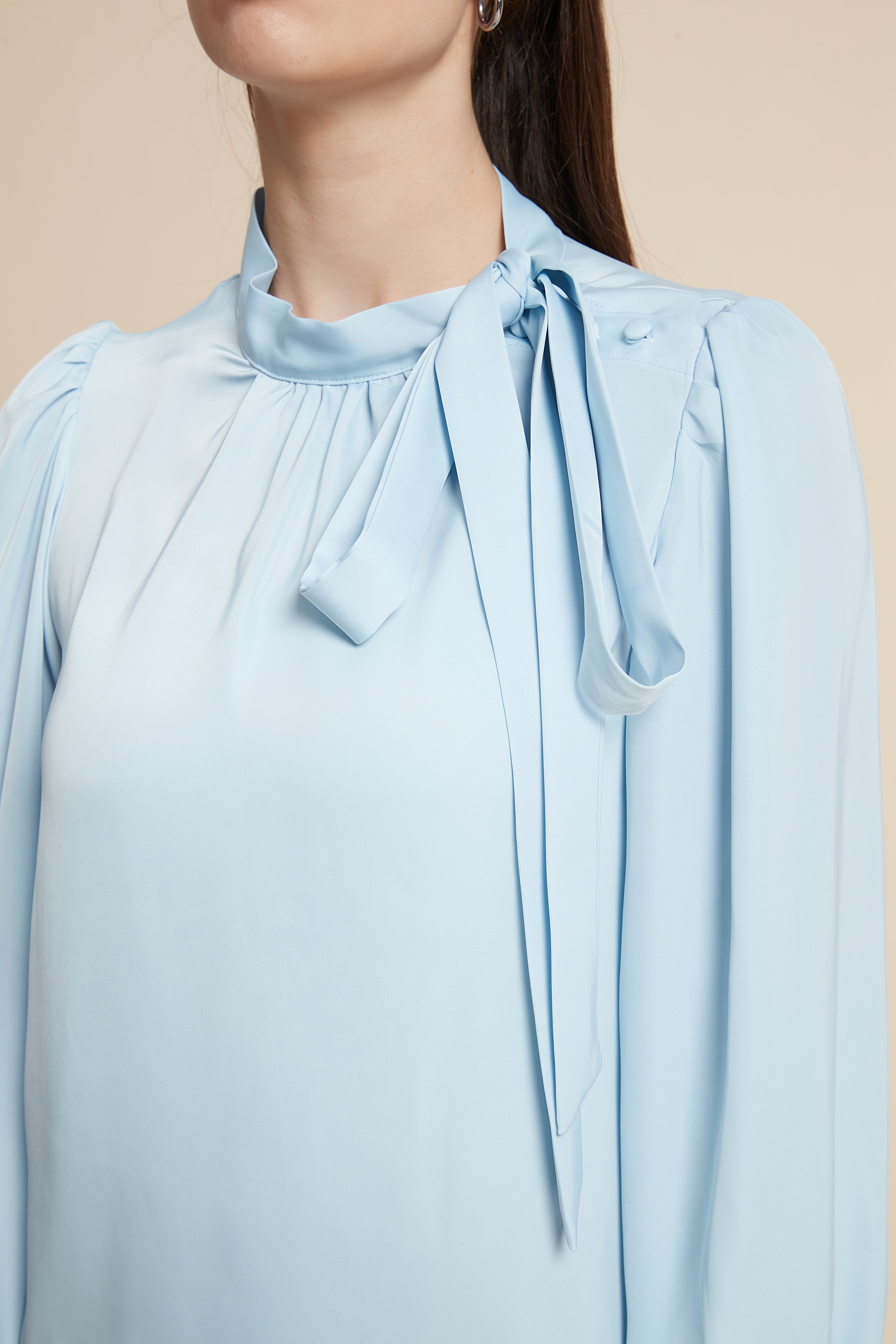 Long Sleeve Solid Blouse