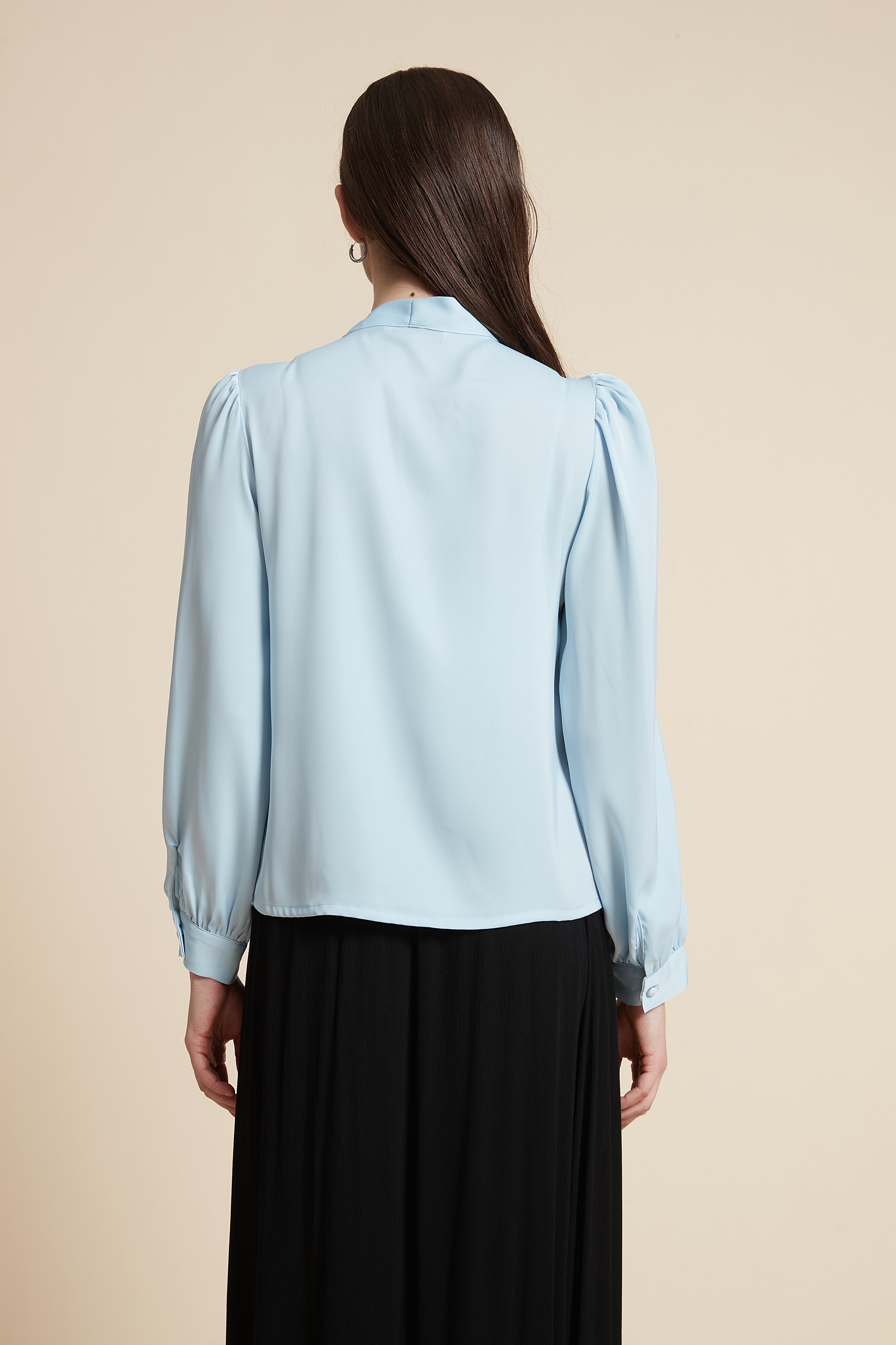 Long Sleeve Solid Blouse