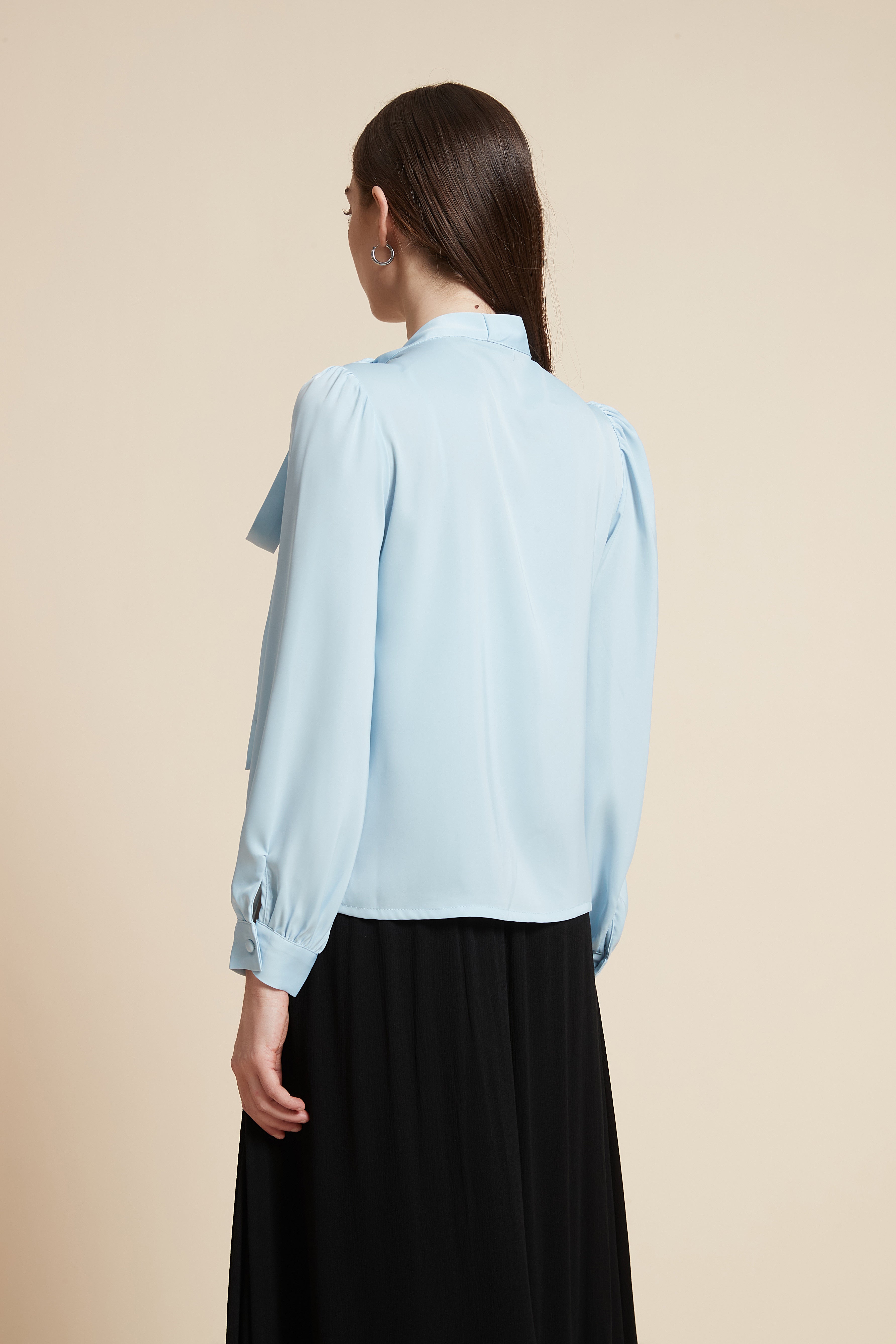Long Sleeve Solid Blouse