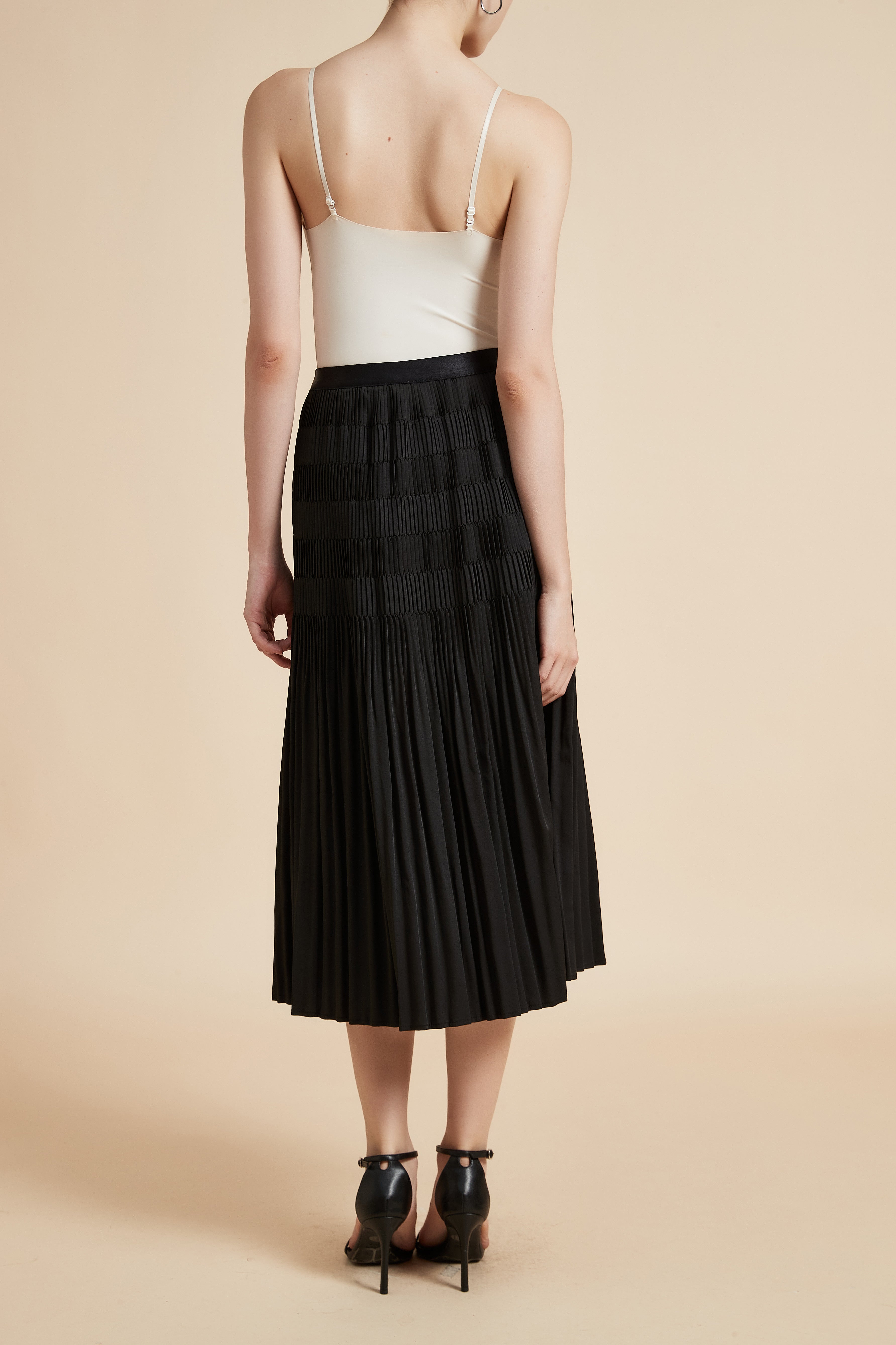 Pleated Midi Skirt