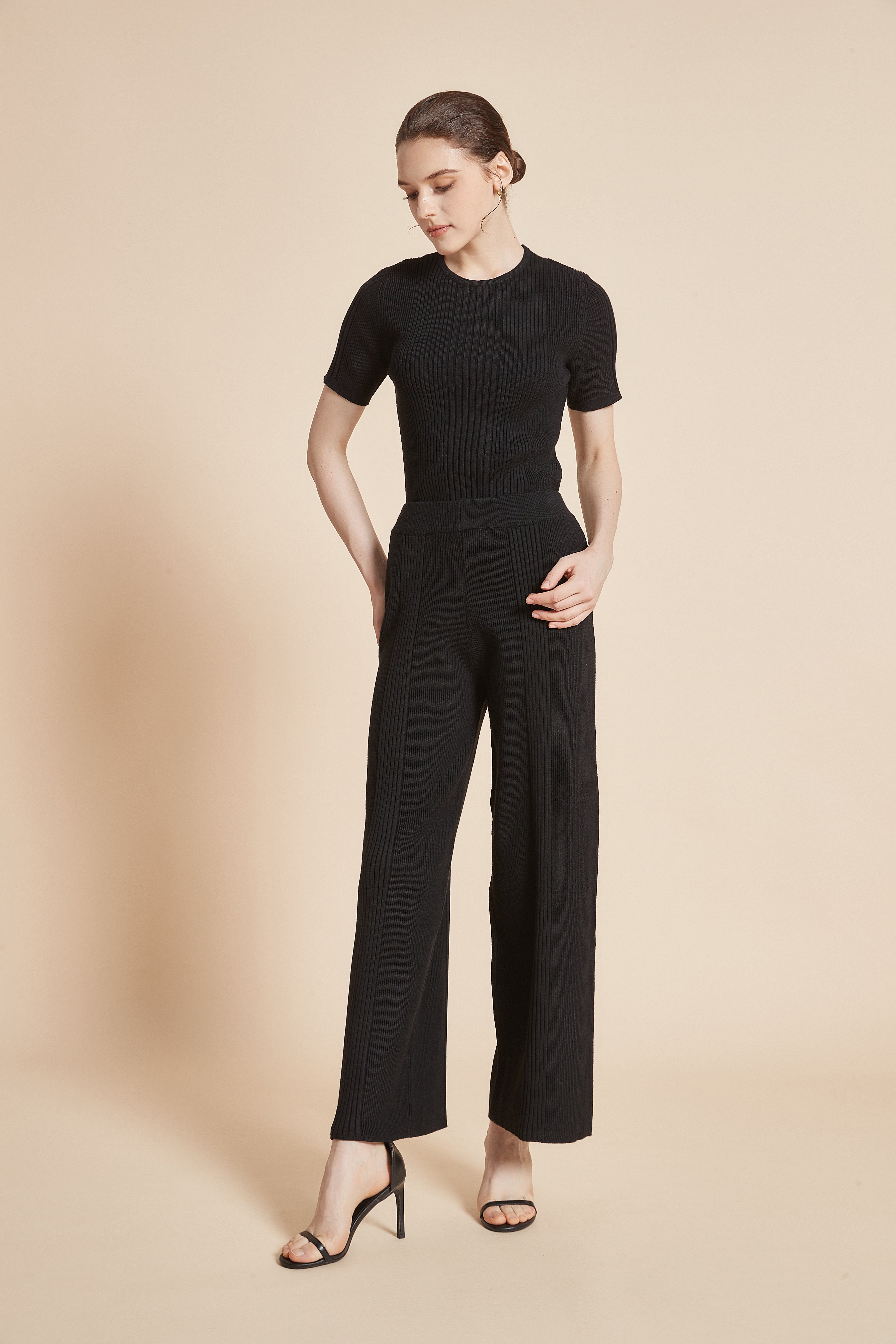 Yola wide-leg long pants