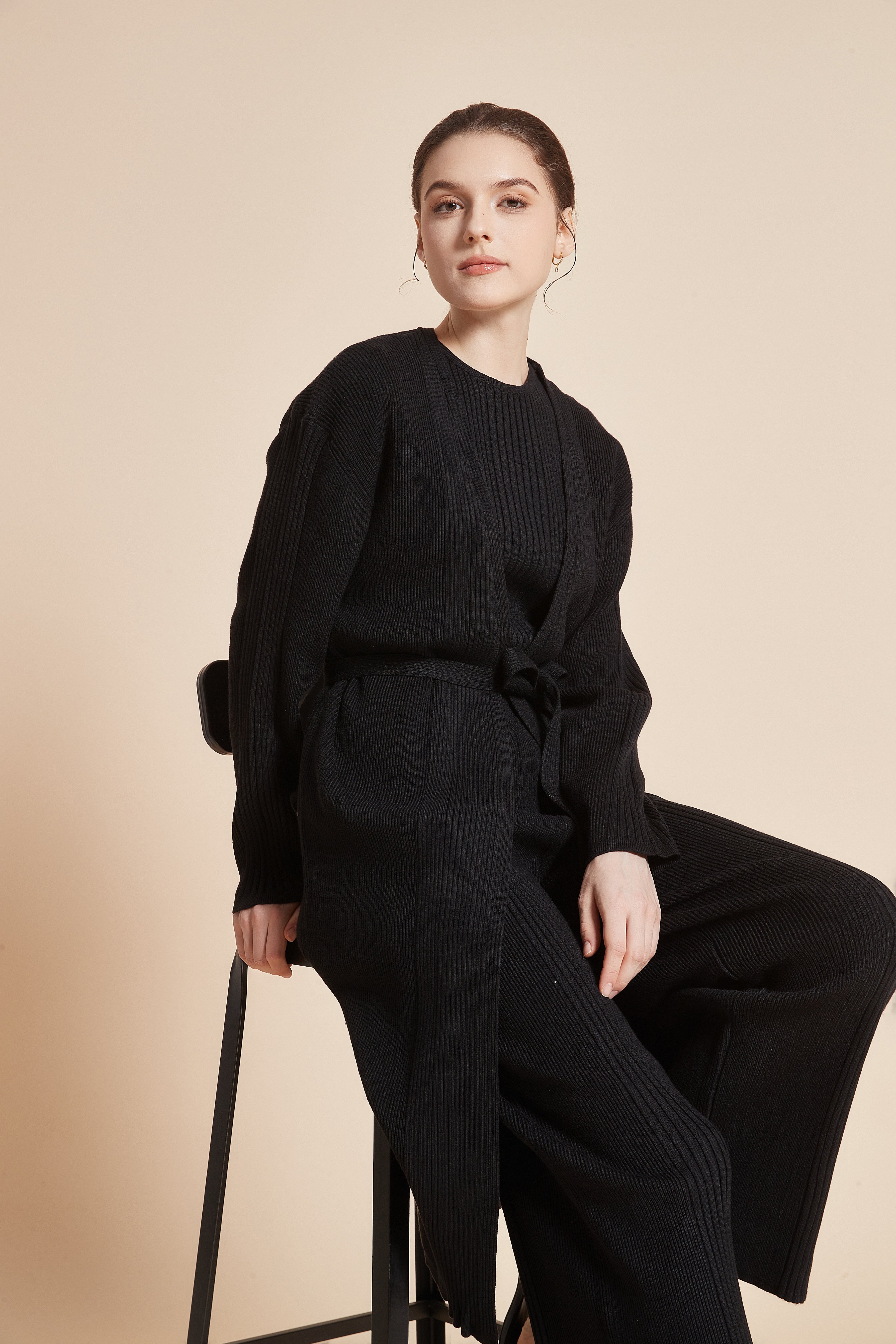 Solid Blouse With Half Sleeves And A Round Neckline