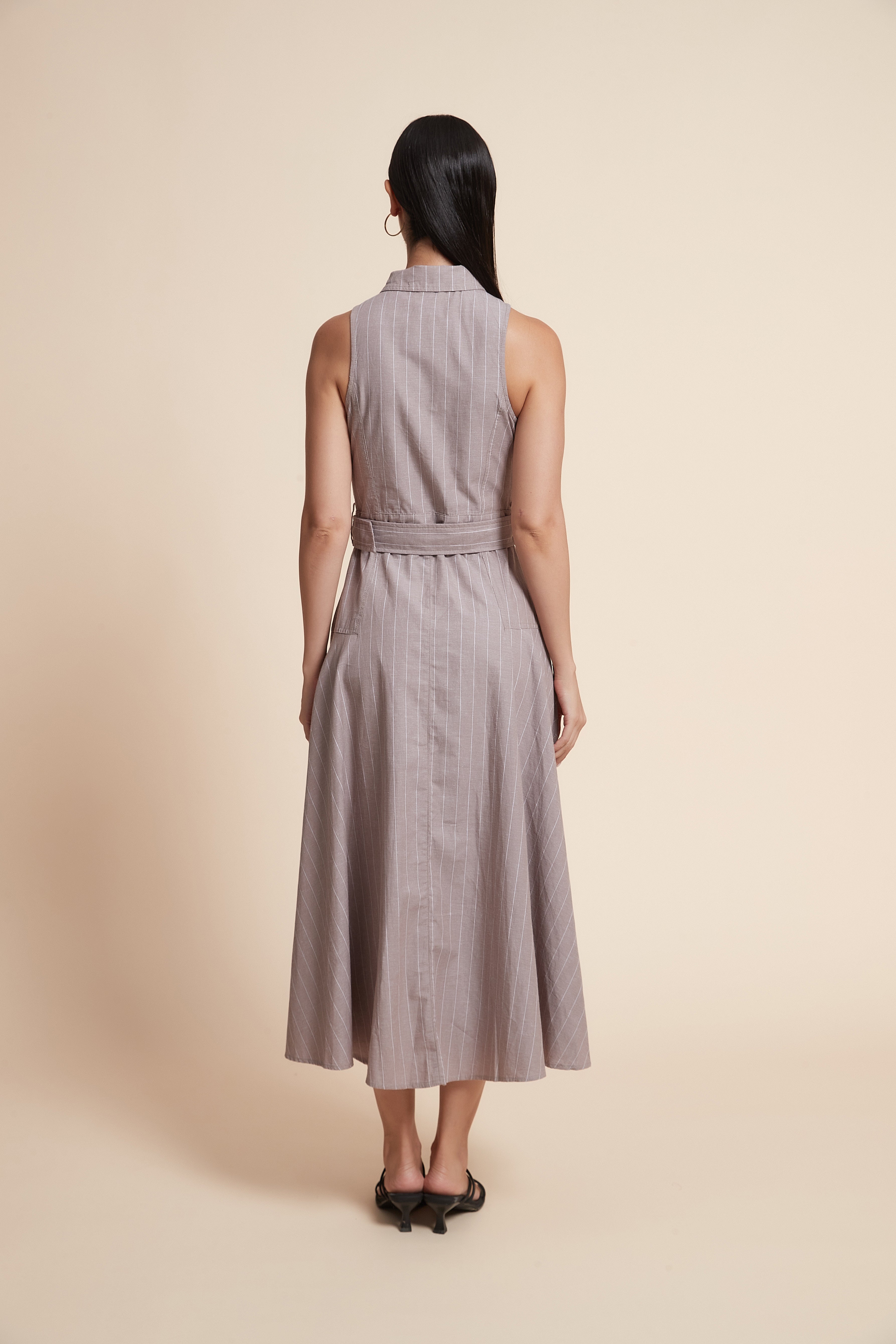 Sleeveless Wide-Leg Midi Dress