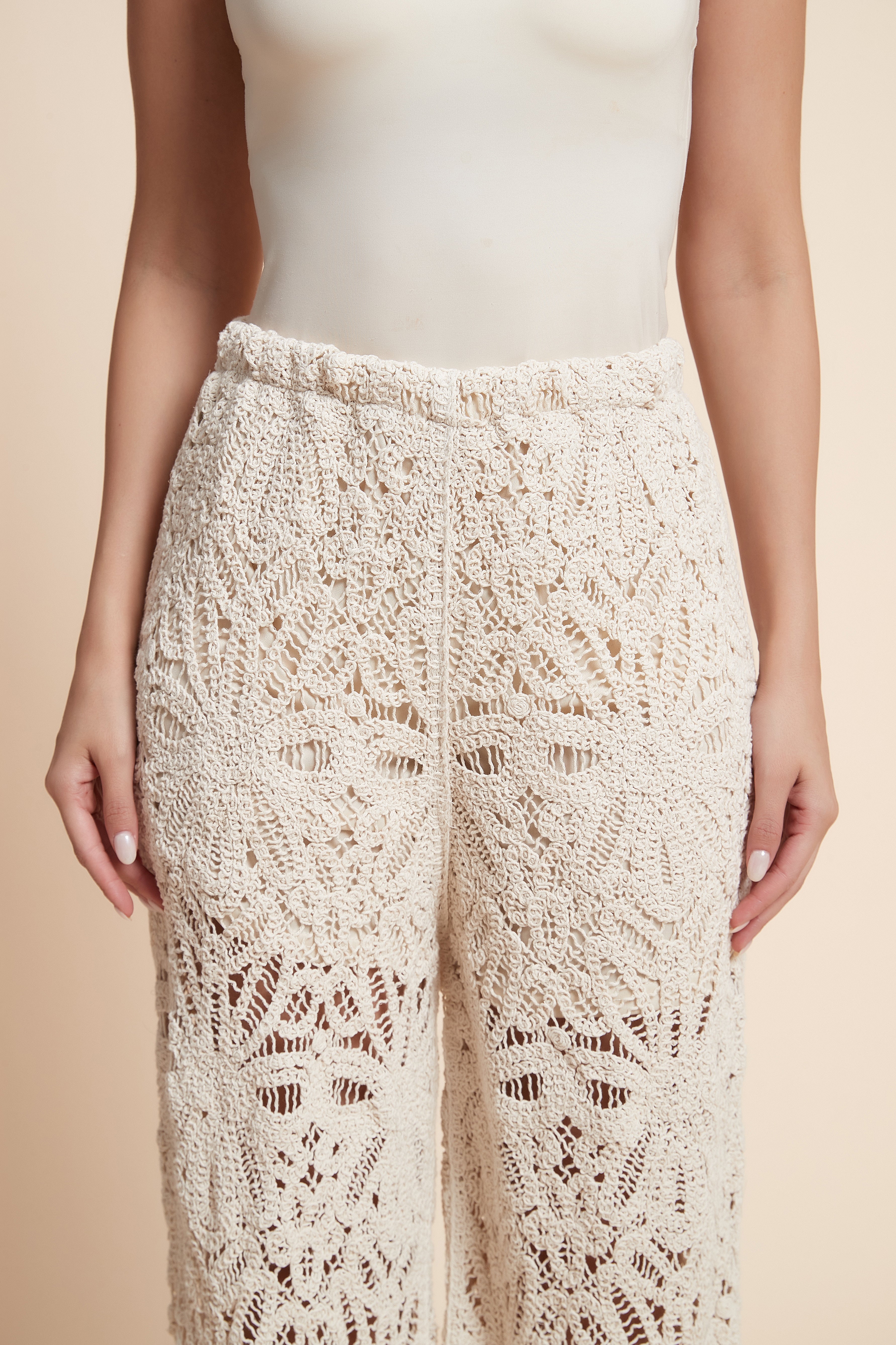 Wide-Leg Patterned Maxi Pants