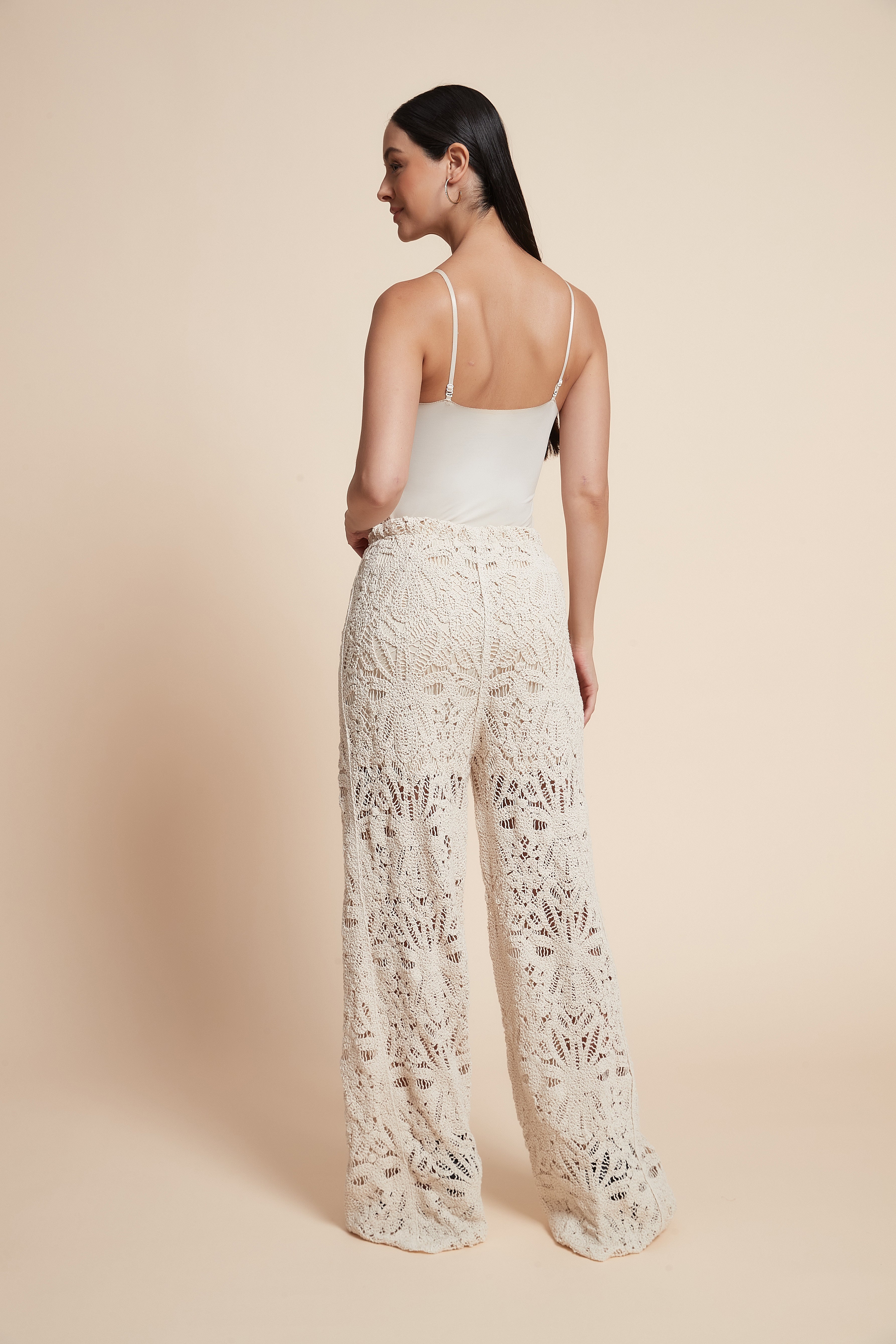 Wide-Leg Patterned Maxi Pants