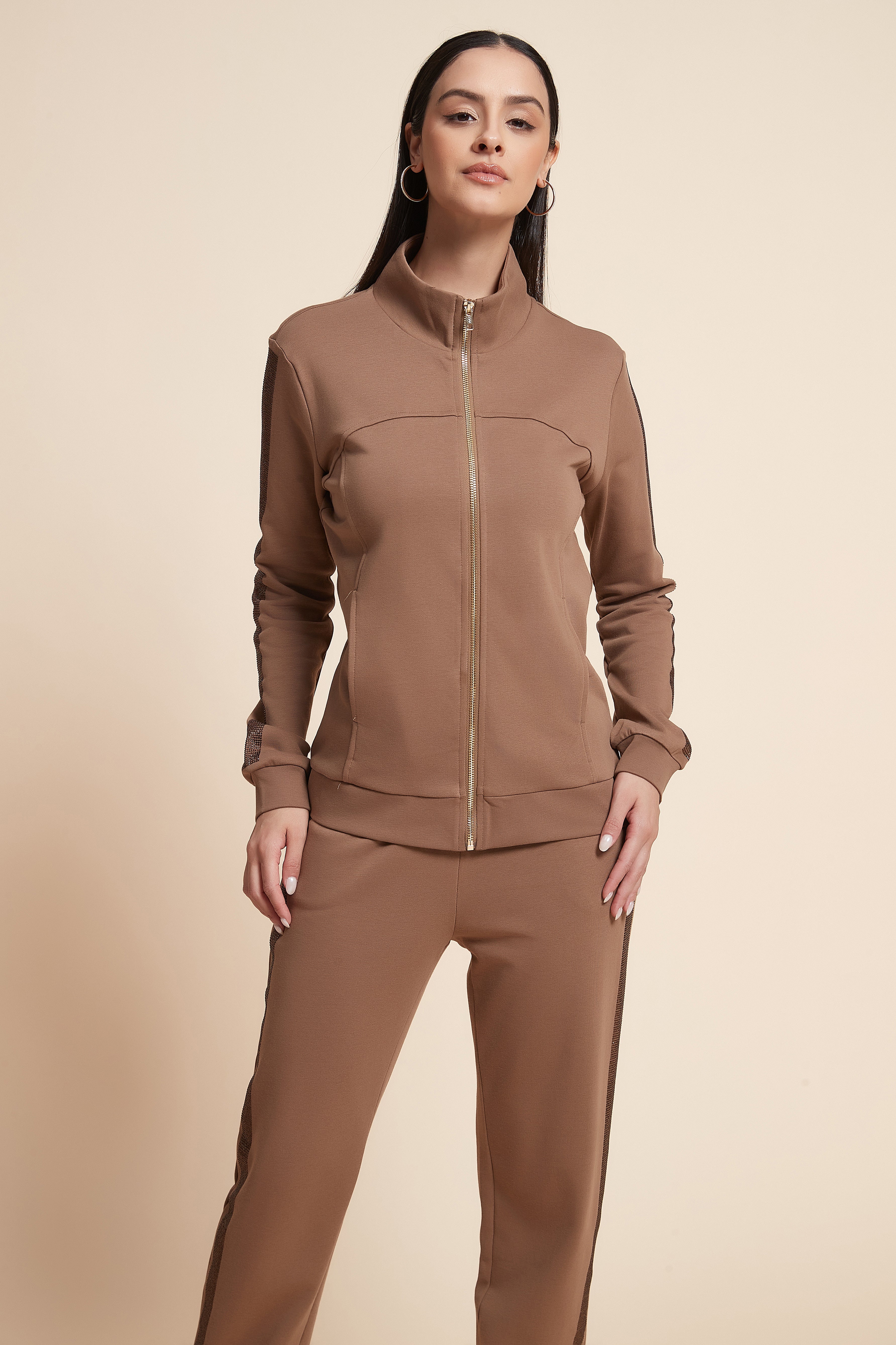 Long-Sleeved Zip-Up Sweatshirt