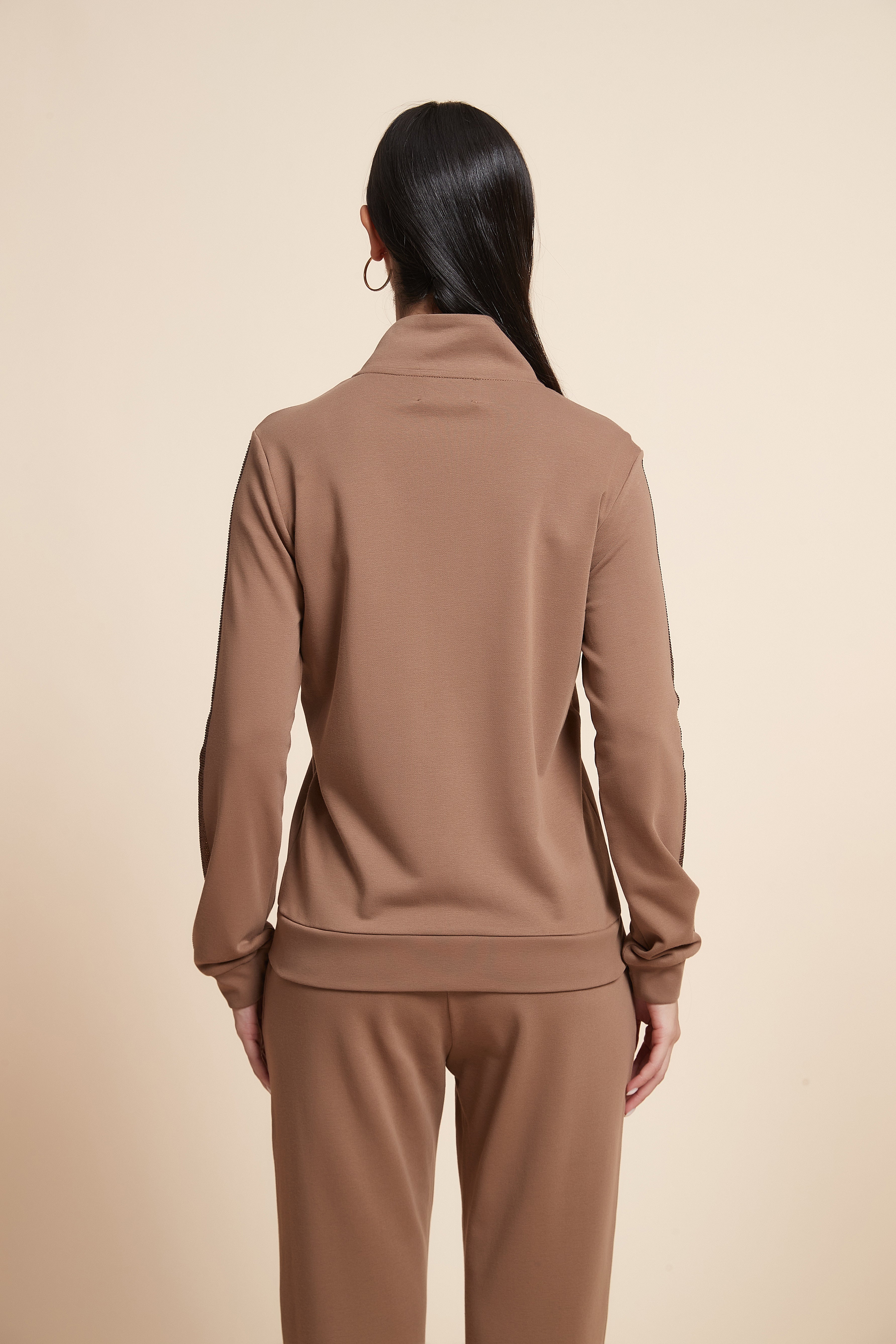 Long-Sleeved Zip-Up Sweatshirt