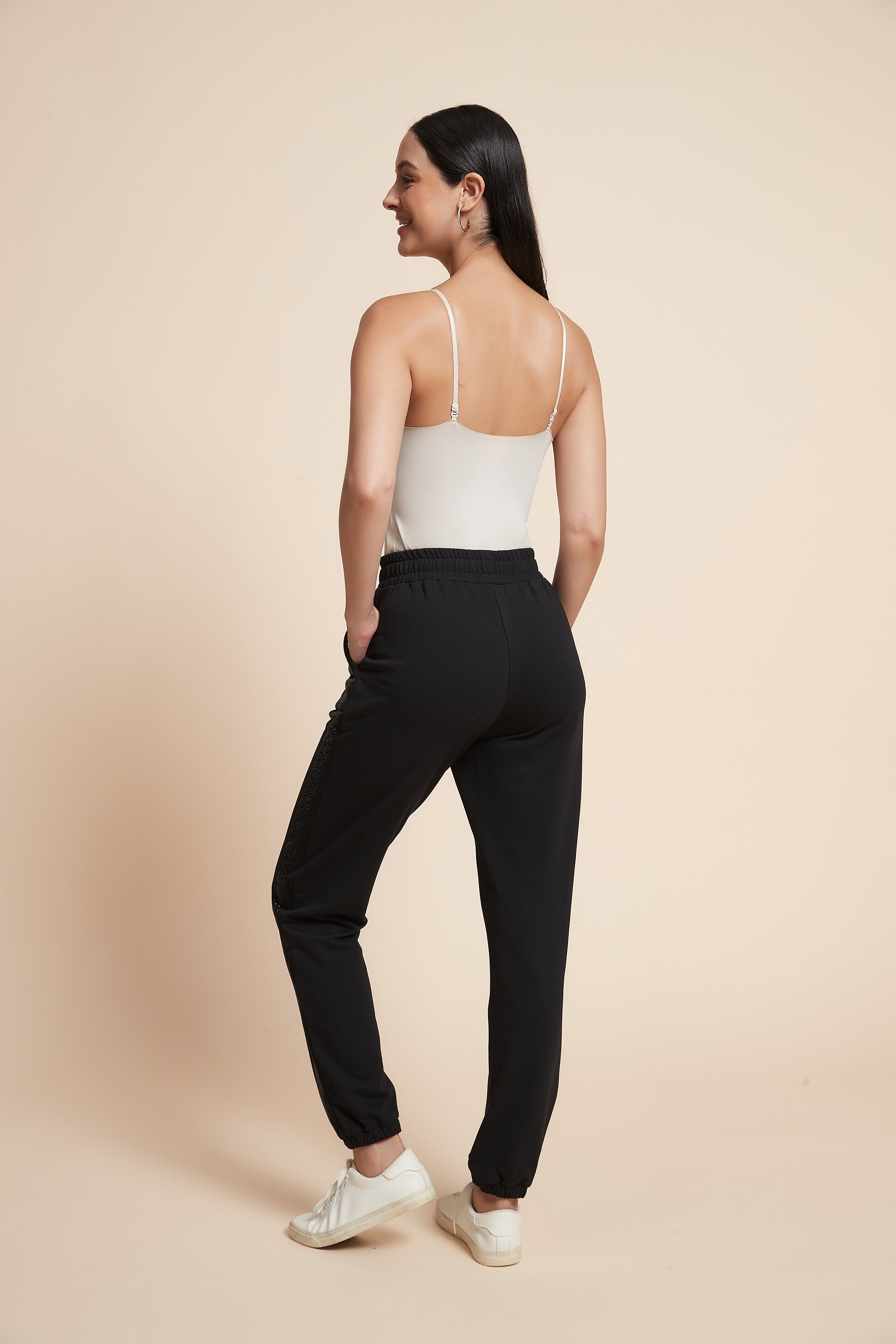 Plain Drawstring Maxi Pants