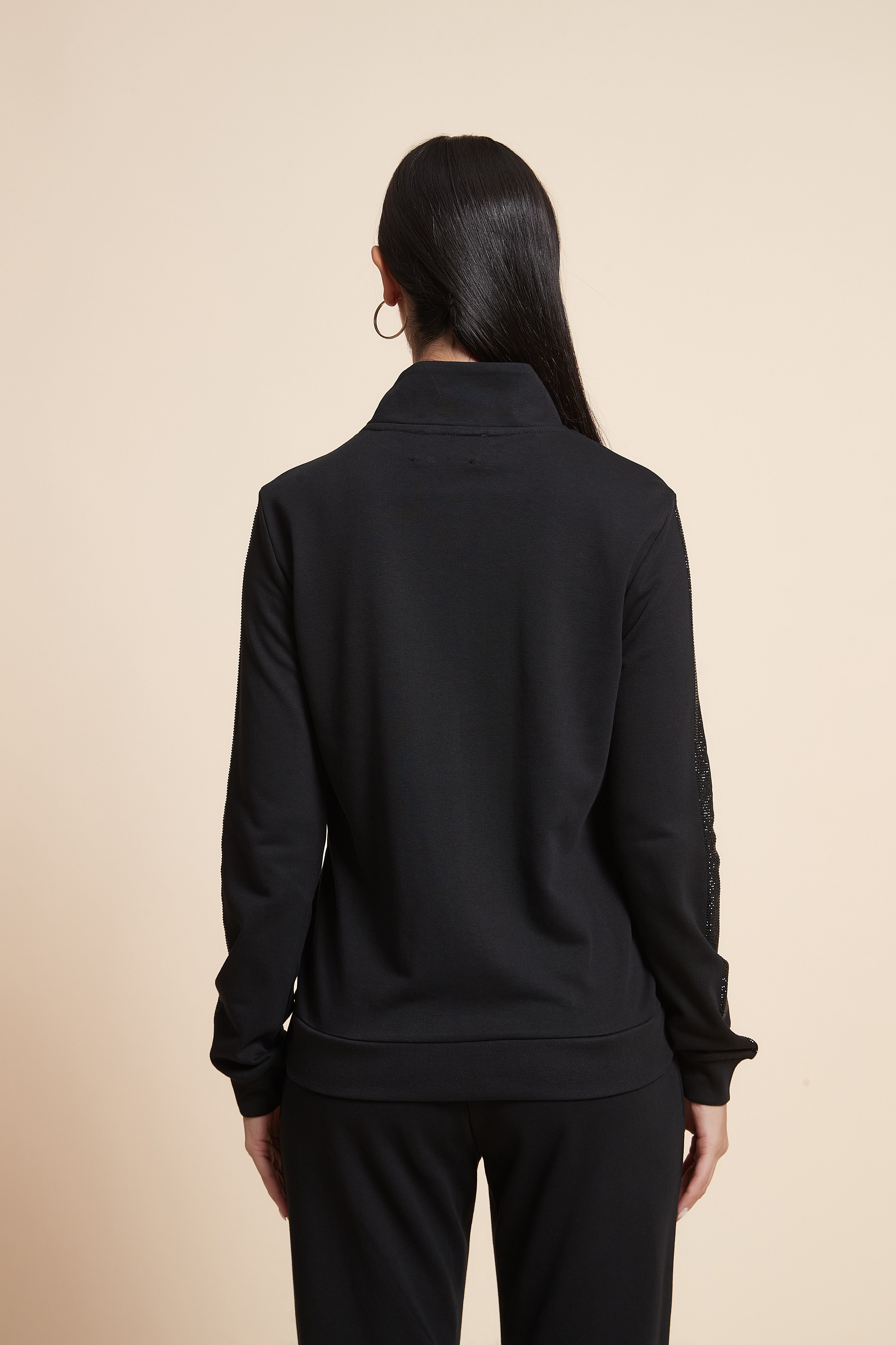 Long-Sleeved Zip-Up Sweatshirt