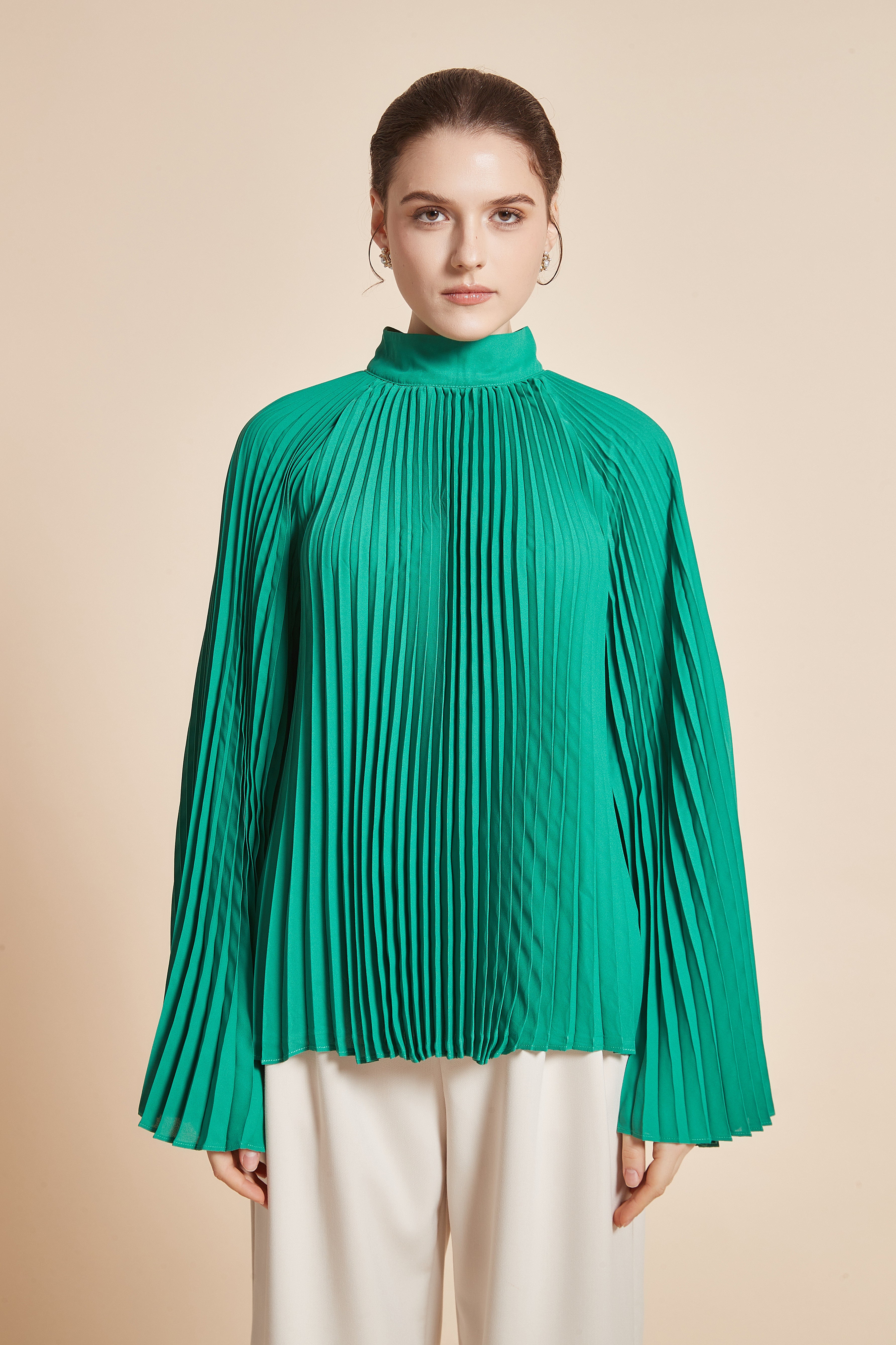 Yola Plain Blouse with Ruffle Design