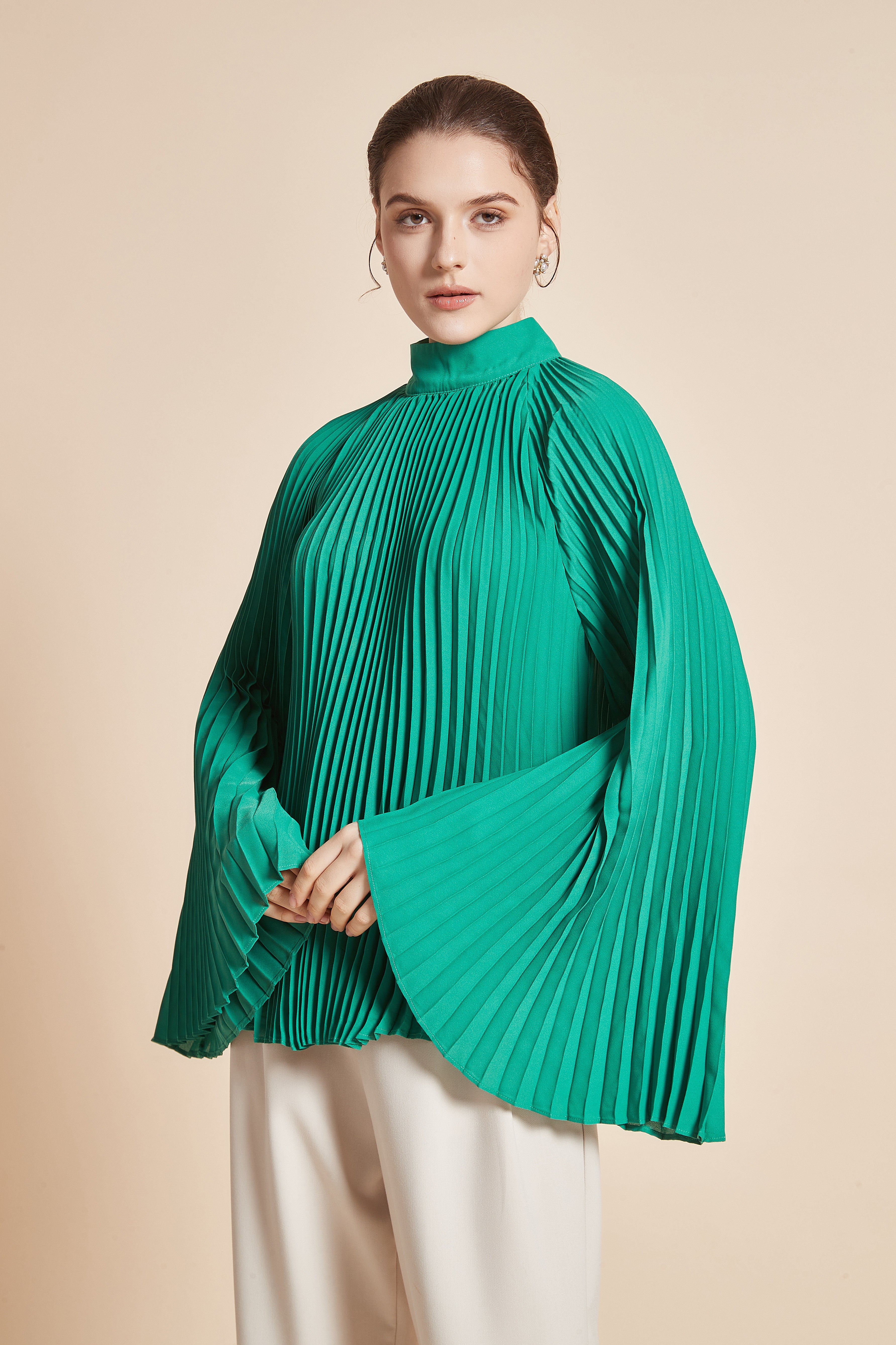 Yola Plain Blouse with Ruffle Design