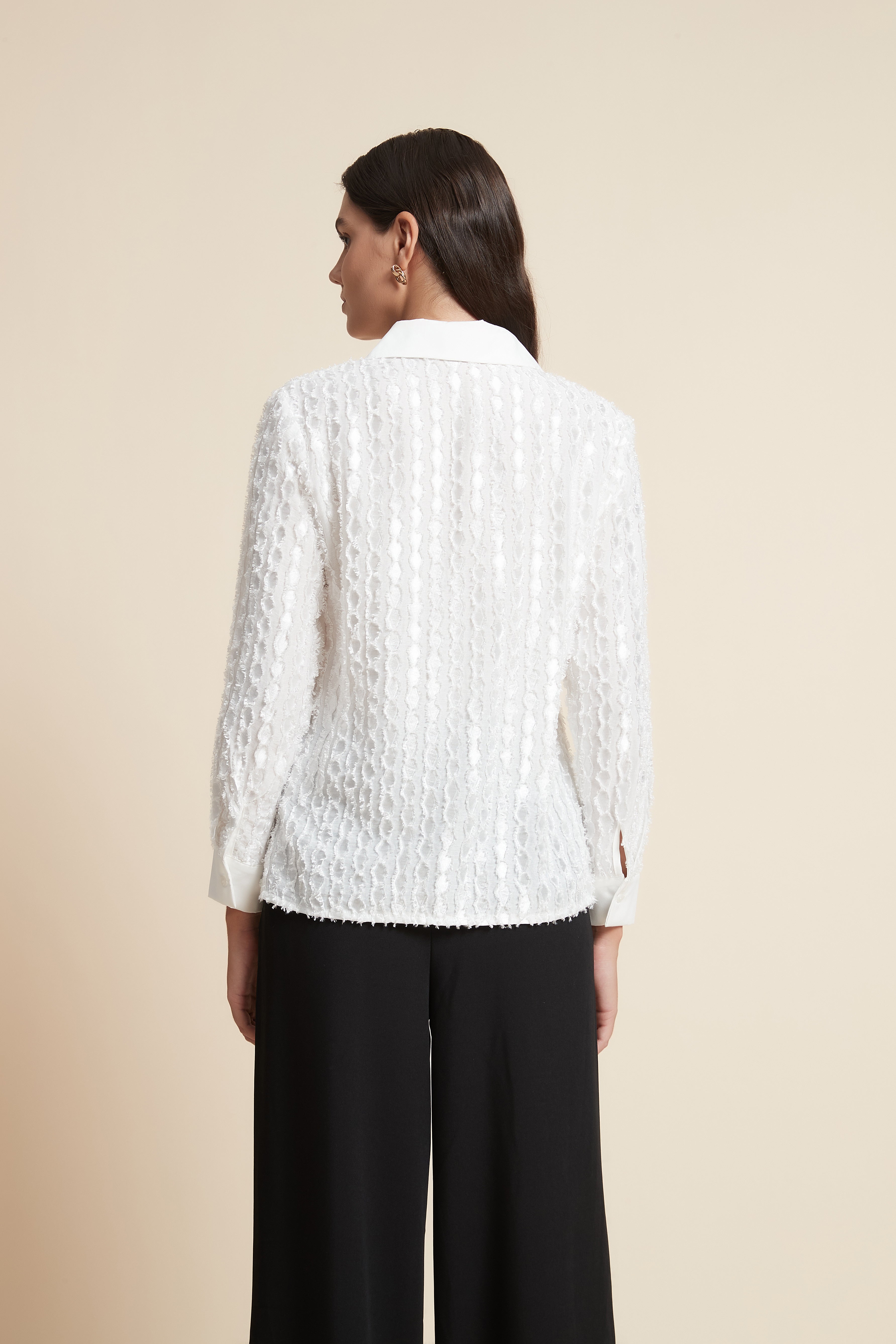Long Sleeve Cropped Blouse