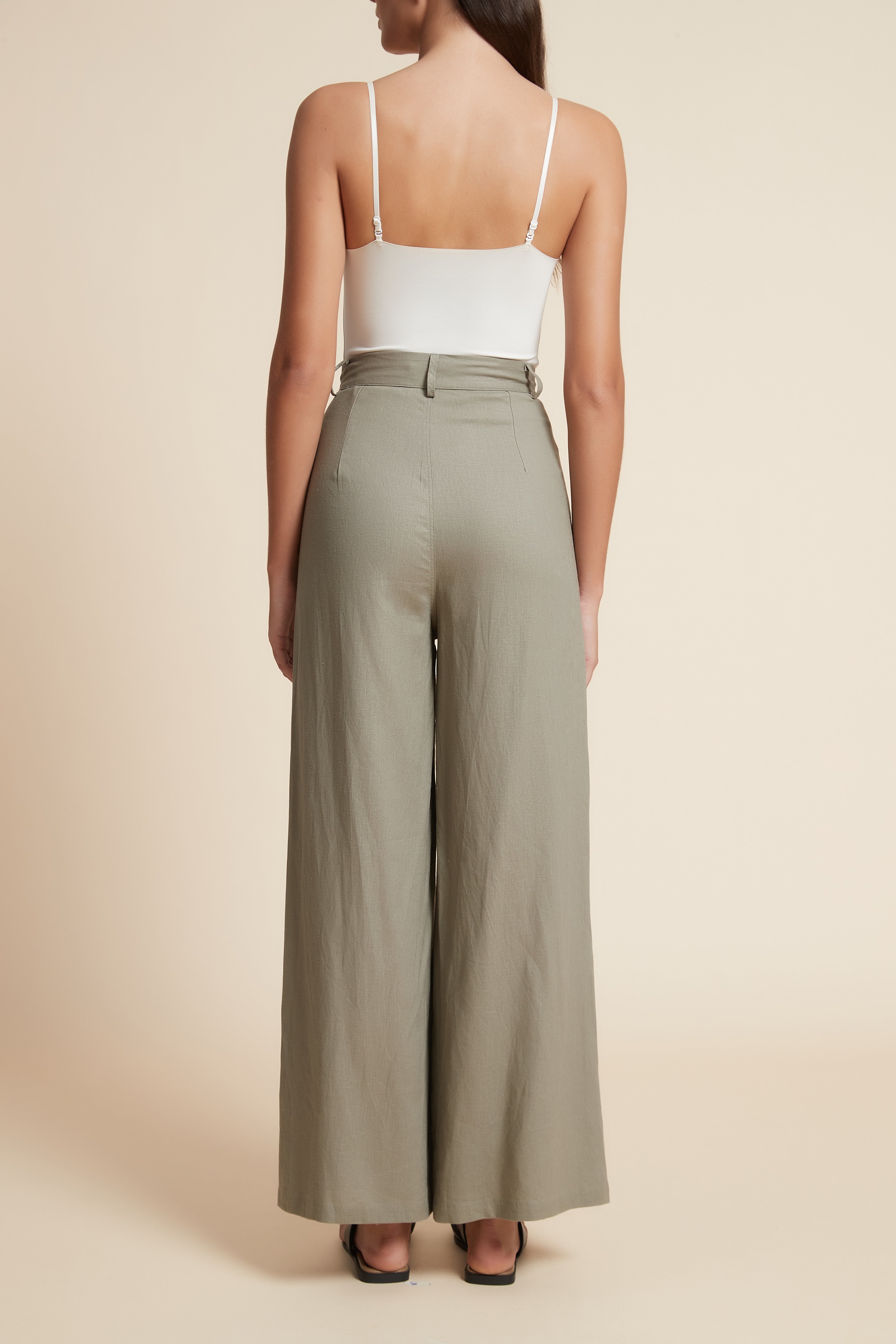 بنطلون سادة بطول عادي