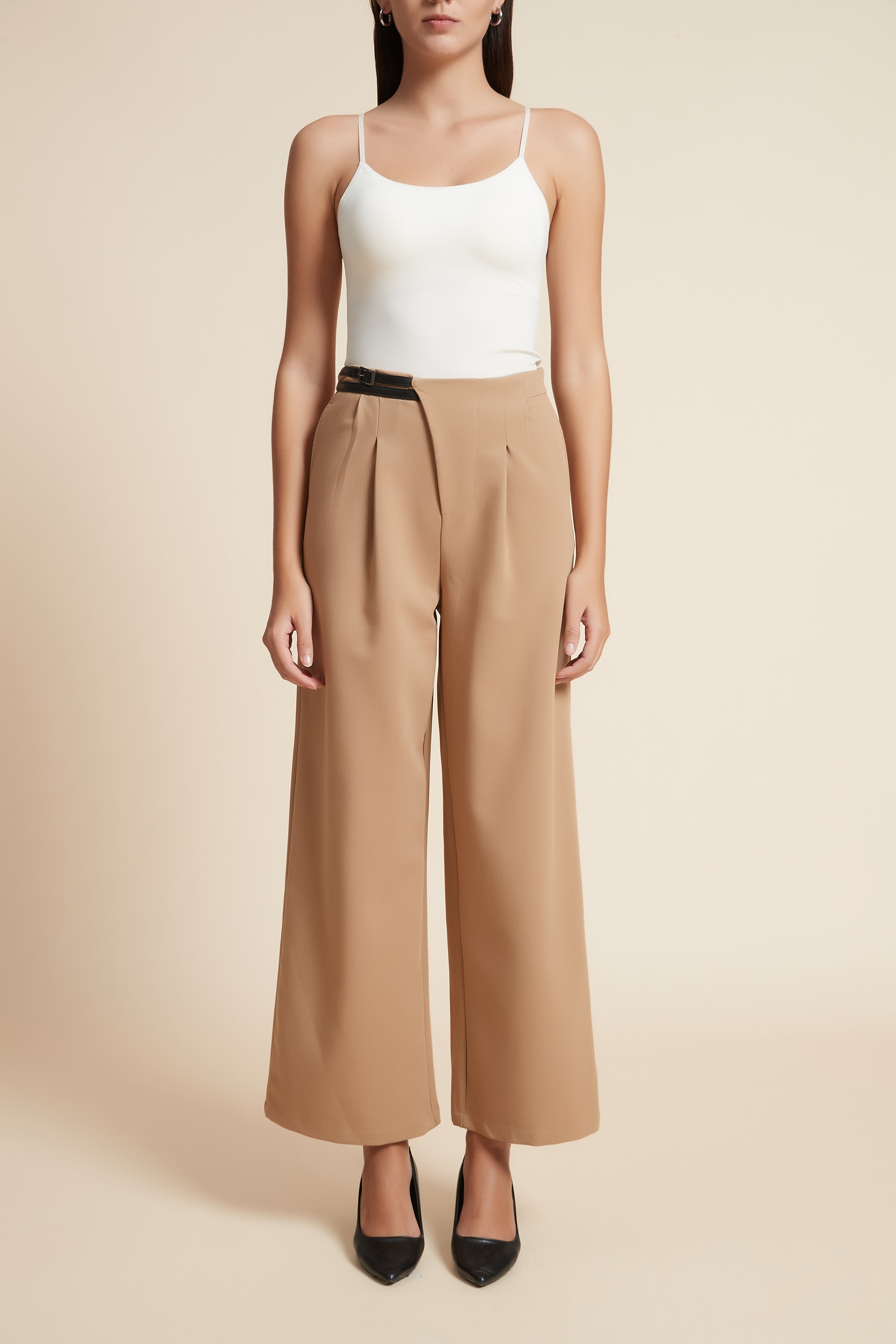 Wide Leg Plain Pants