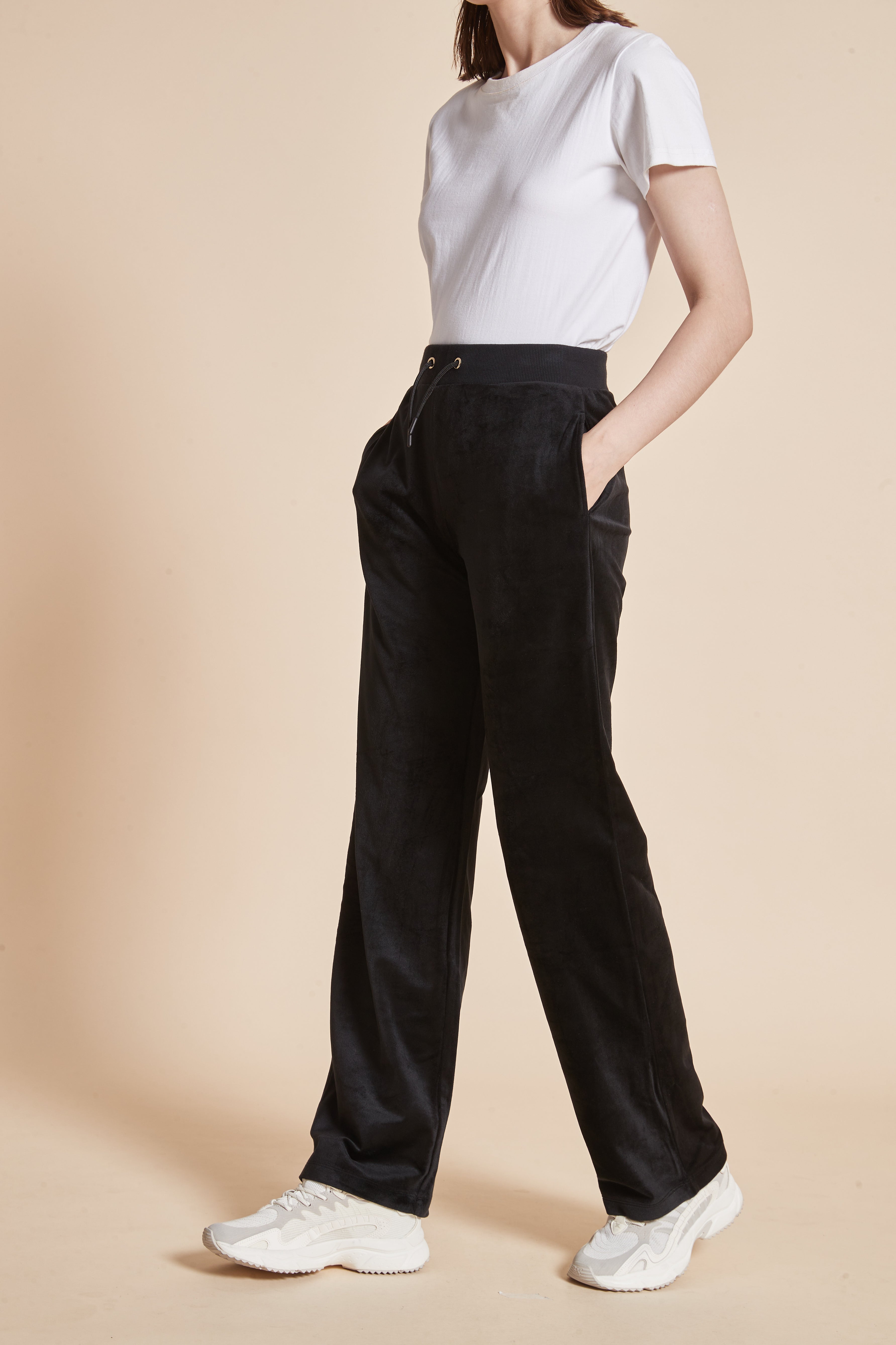 Yola Plain Pants with Tie and Long Legs