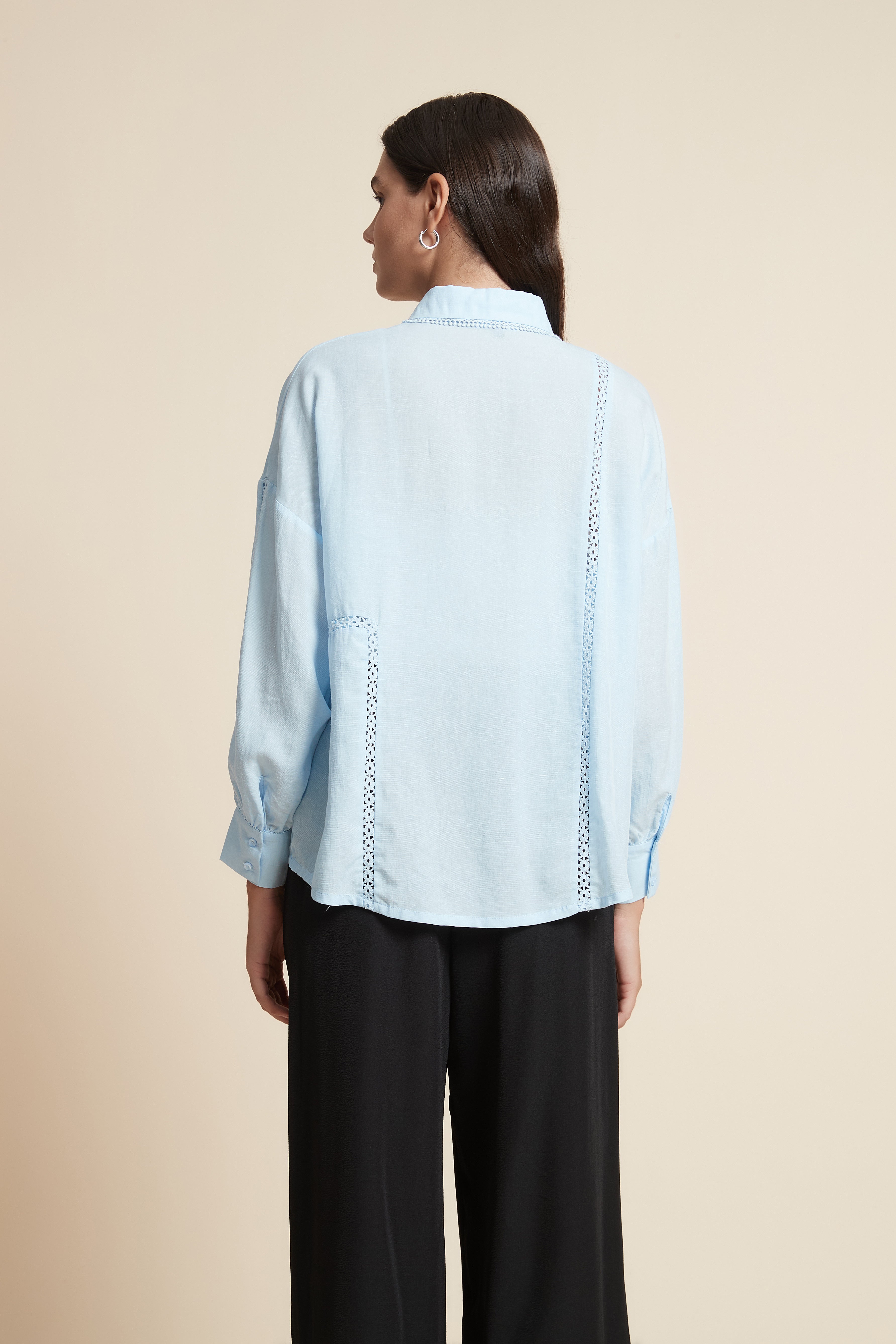 Long Sleeve Cropped Blouse