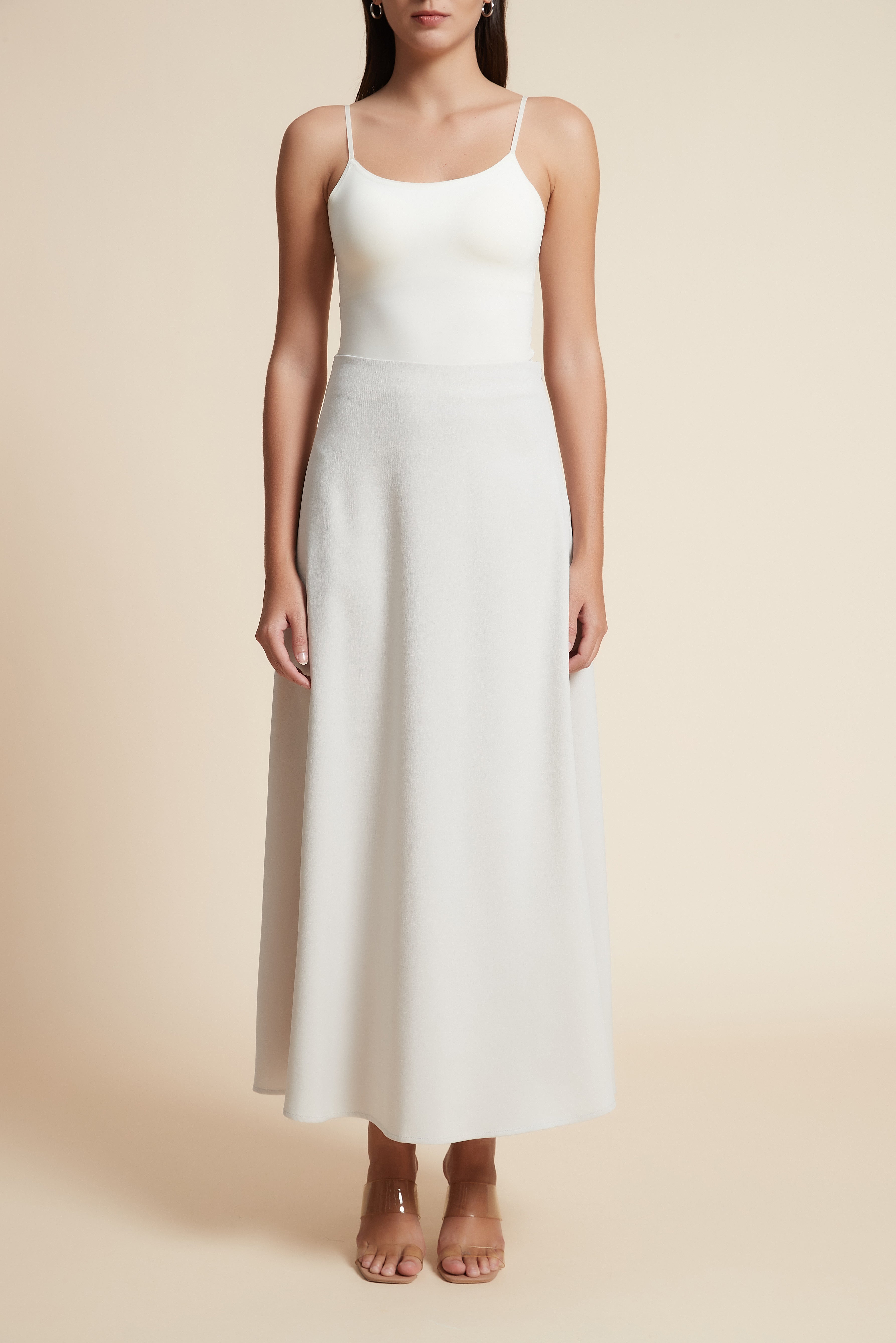 Solid Wide Skirt