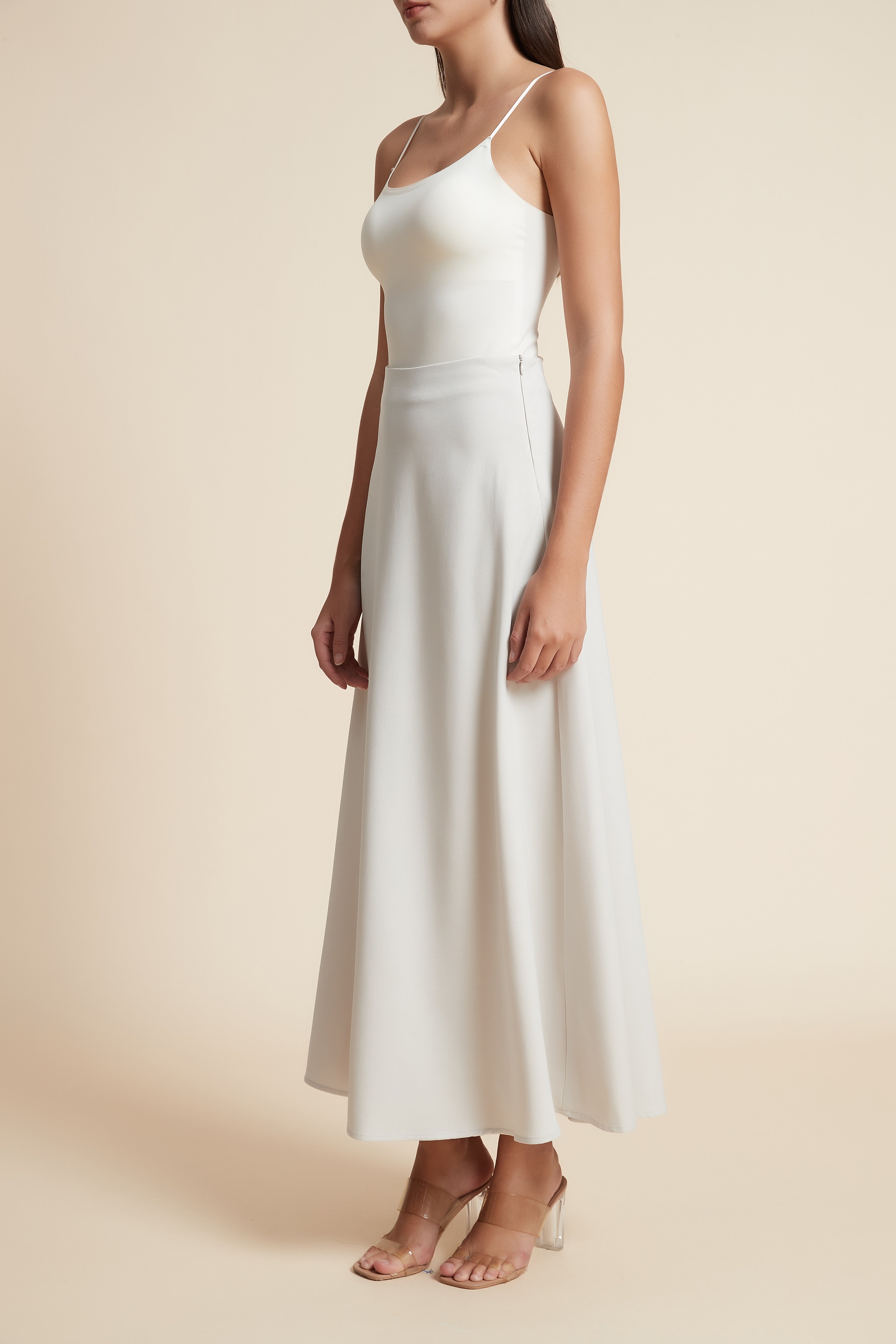 Solid Wide Skirt