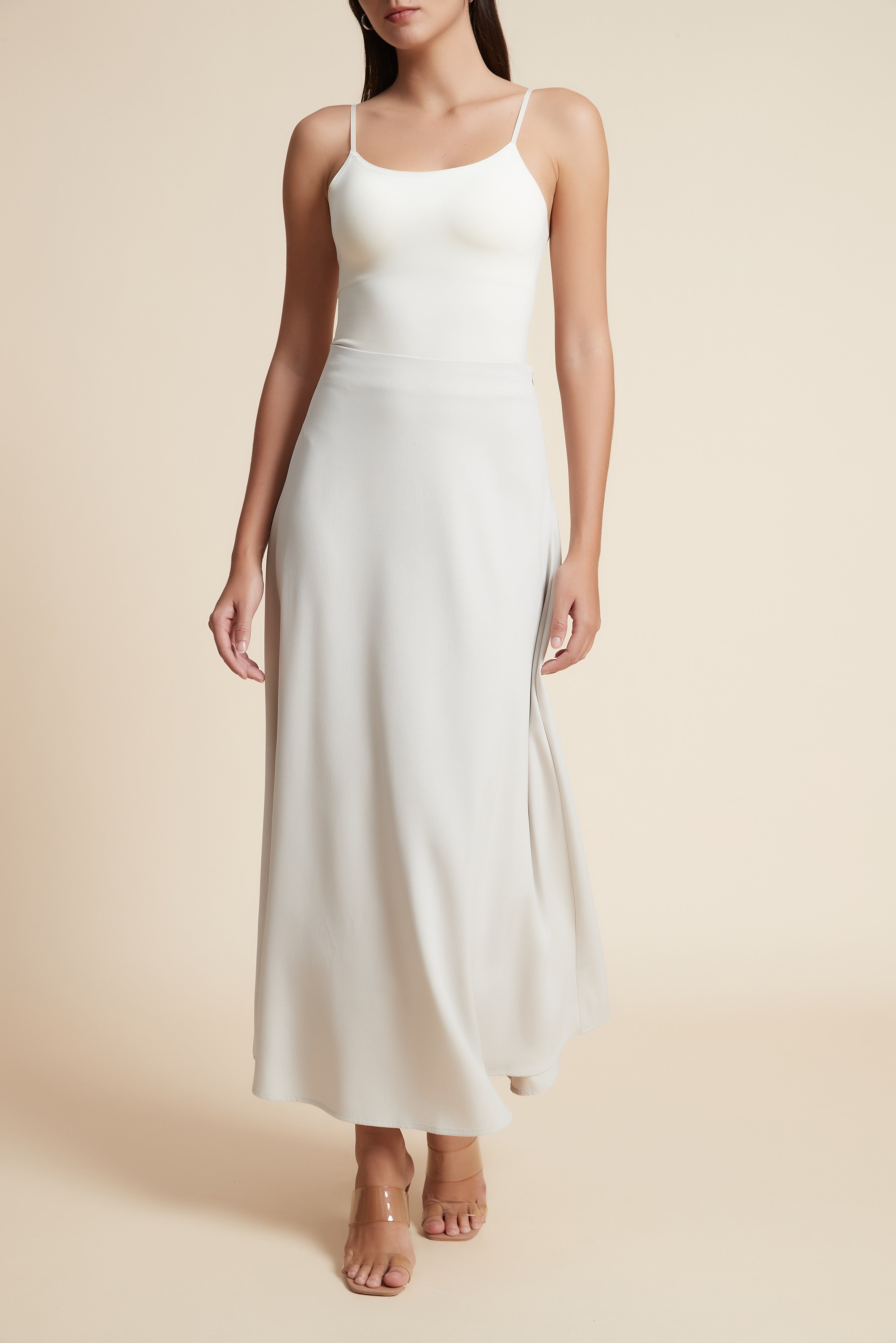 Solid Wide Skirt